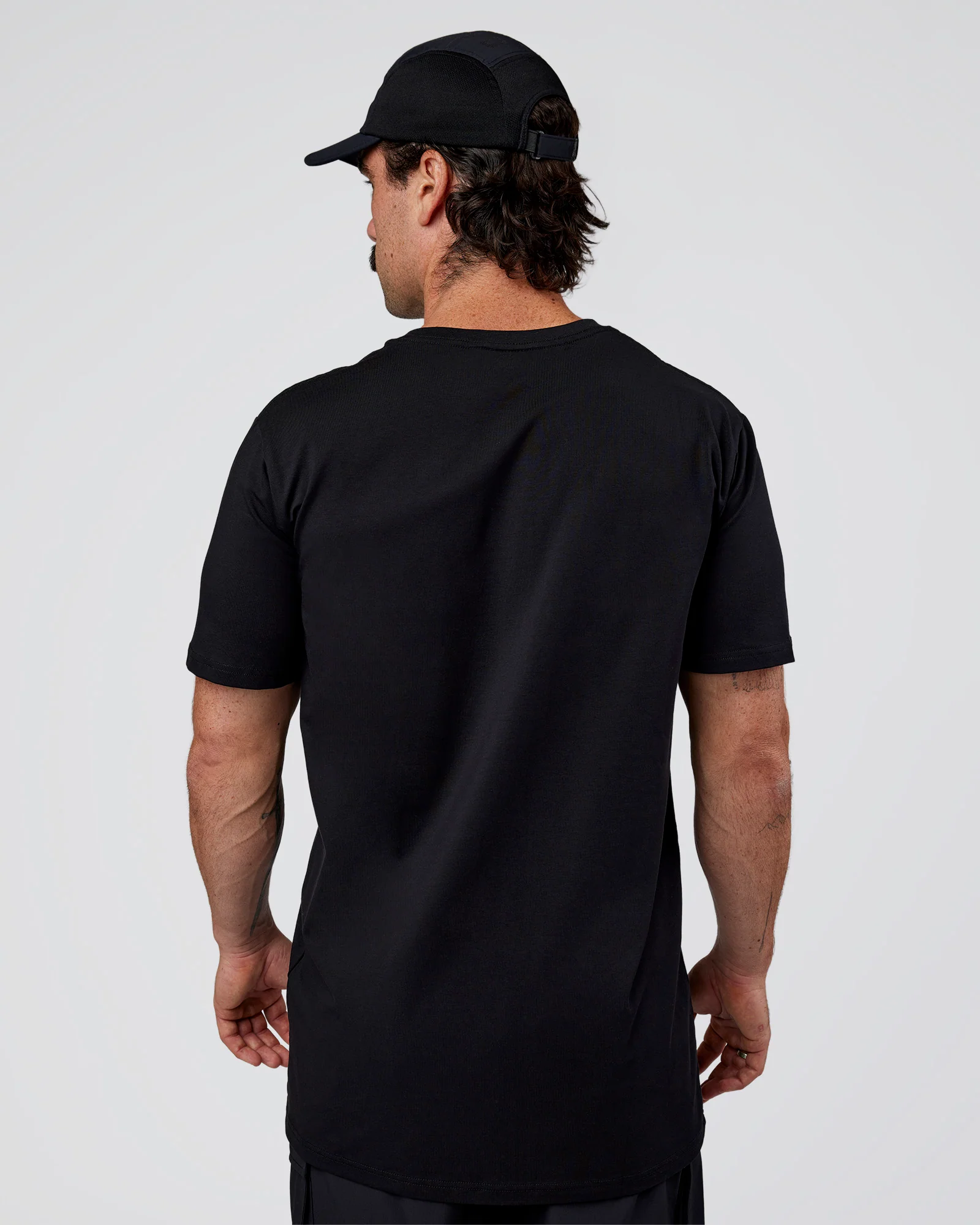 Base FLXCotton Tee  Regular Fit +2cm - Black - Image 4