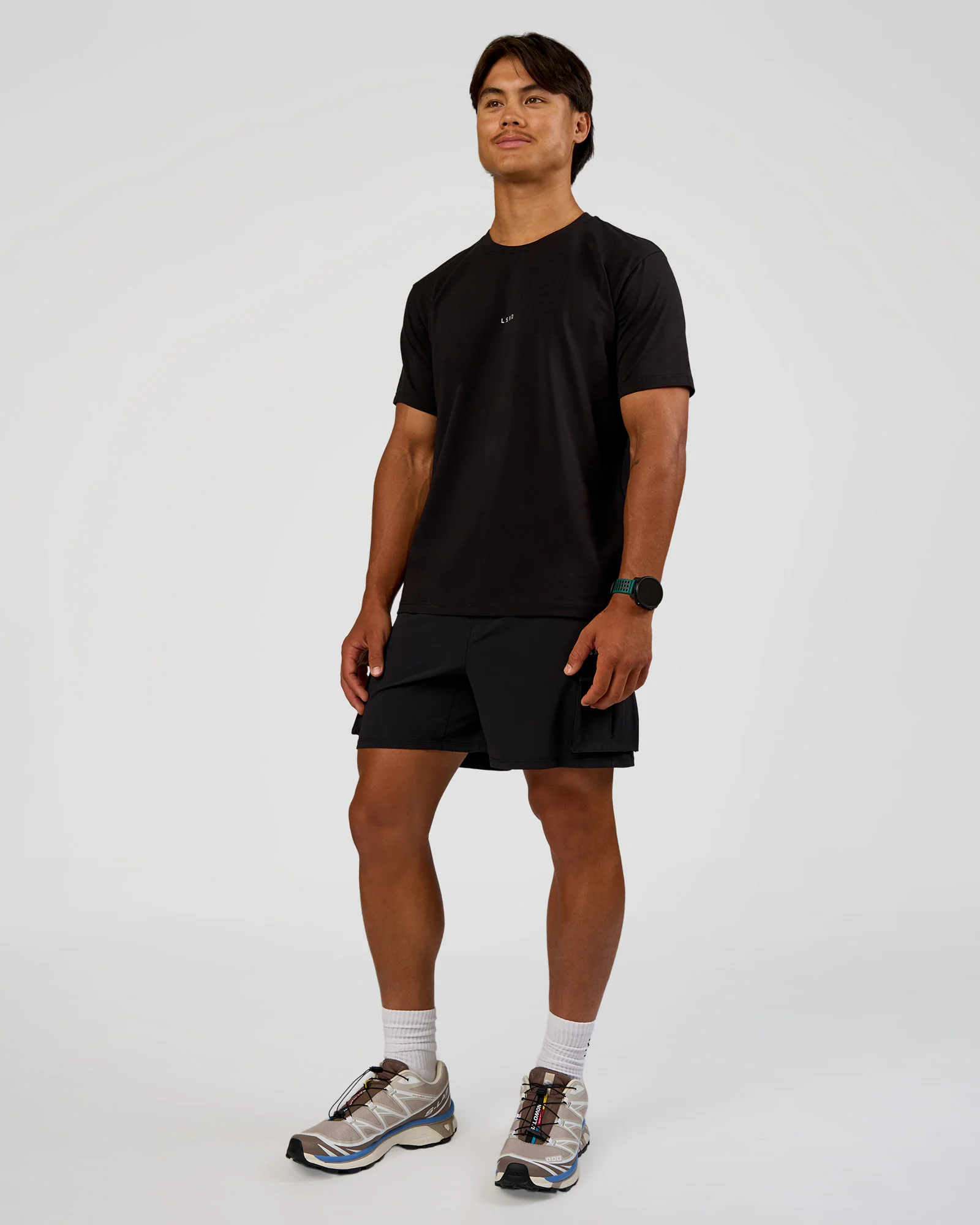 Base FLXCotton Tee Regular Fit -8cm  - Black - Image 4