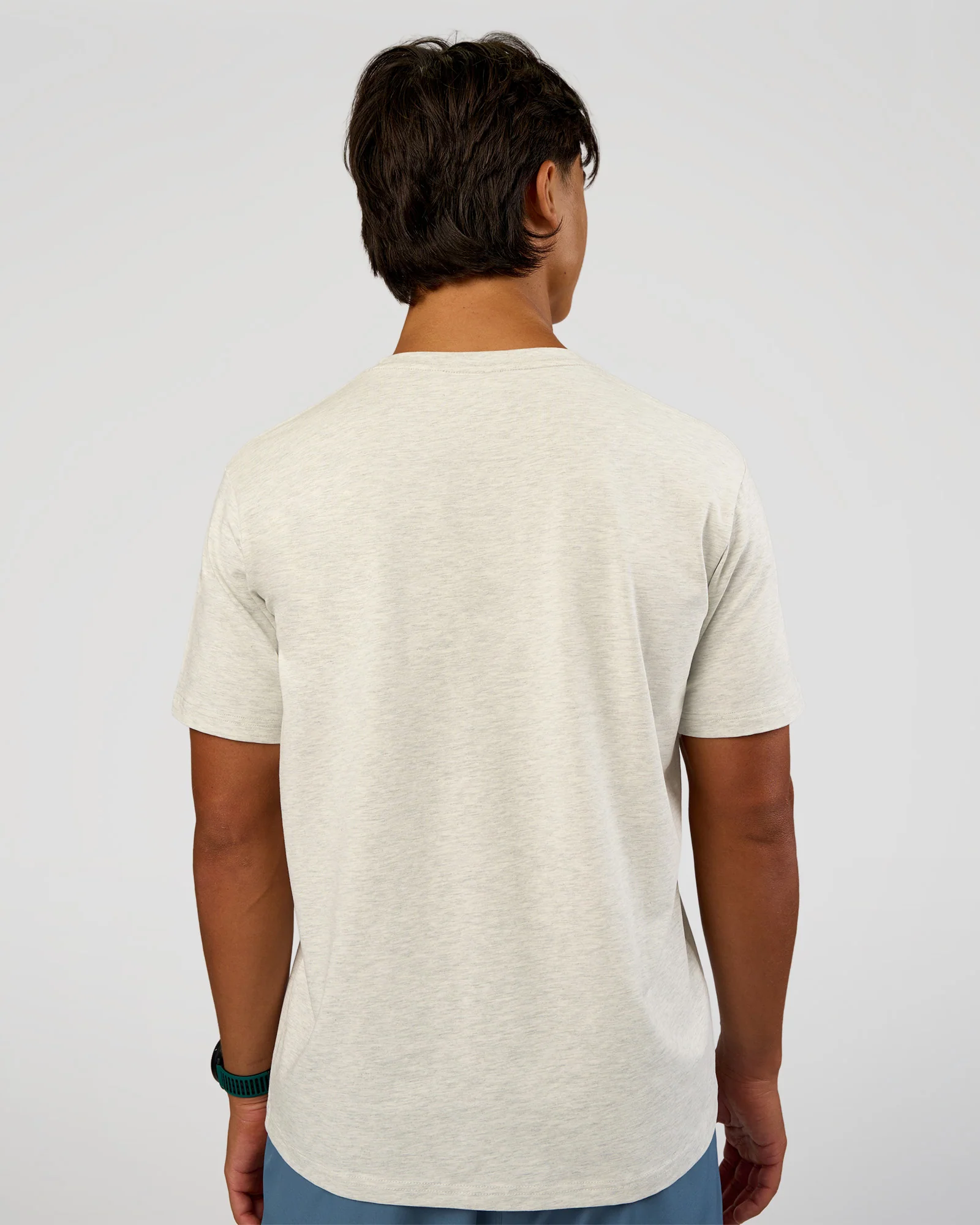 Base Heavyweight FLXCotton Tee Regular Fit -8cm - Silver Marl - Image 5