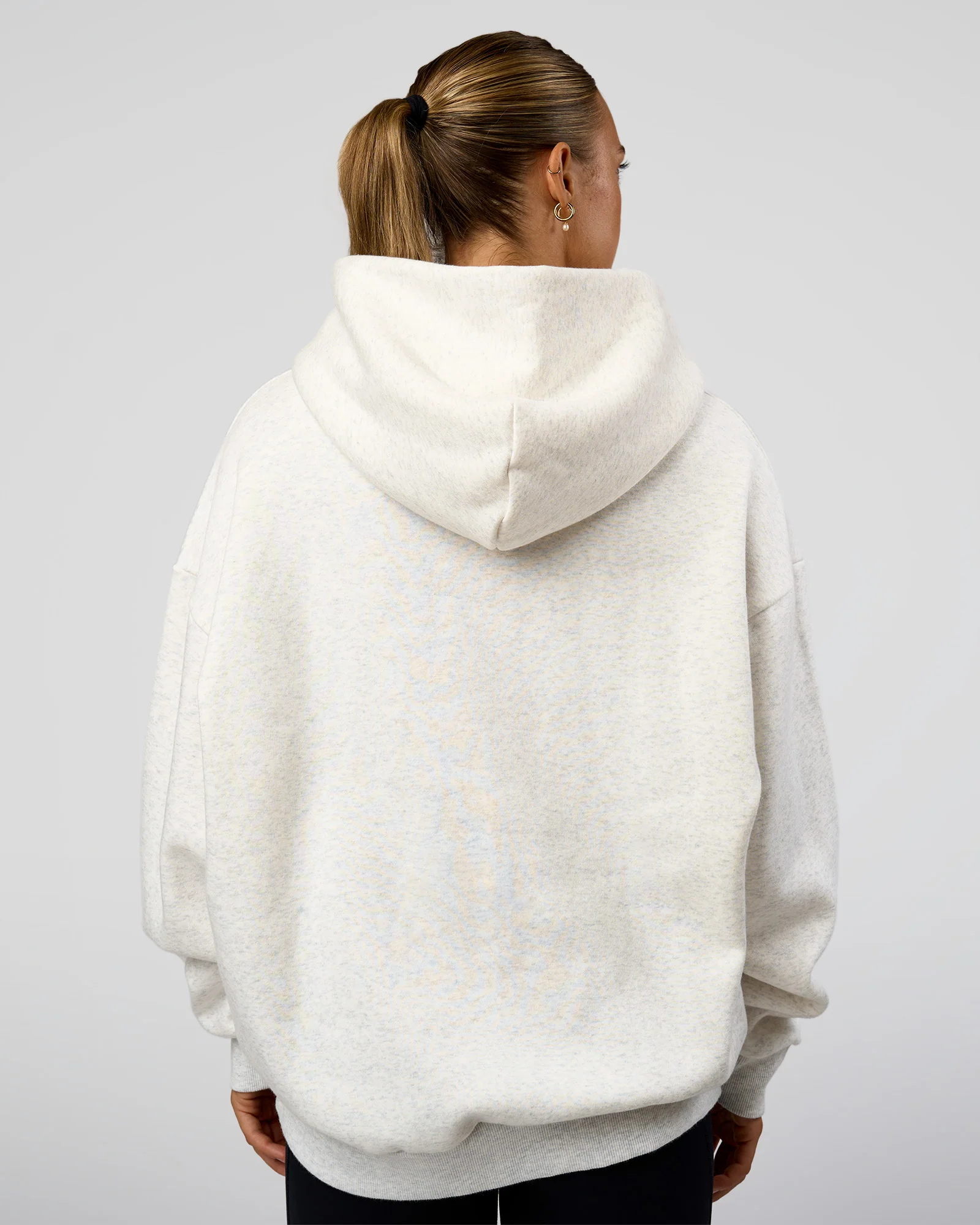 Base Oversized Hoodie - Silver Marl - Image 9