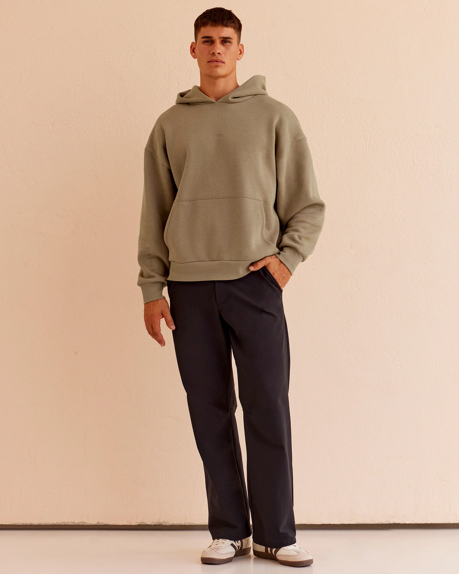 Base Oversized Hoodie - Taupe Ash - Image 7