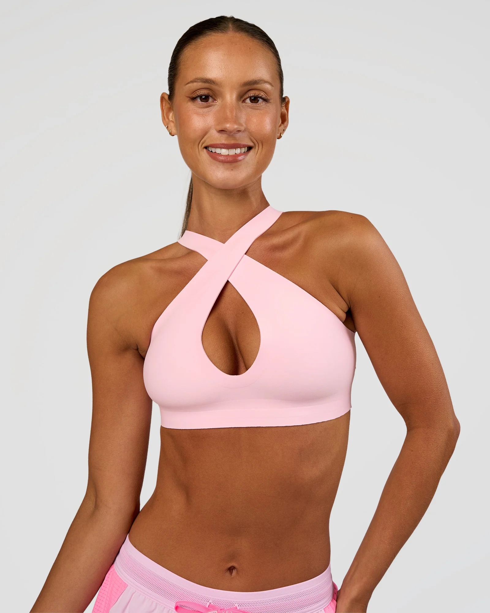 Bend & FLX Plunge Sports Bra - Marshmallow - Image 7