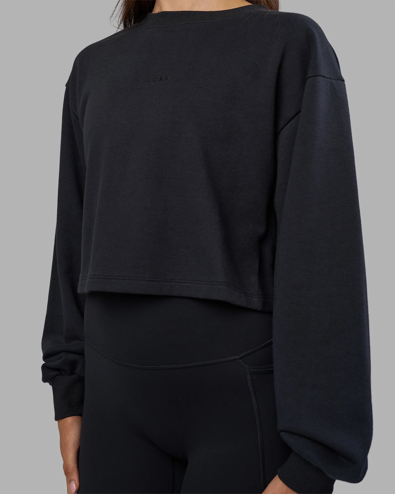 Breeze Open Back Sweater - Black-Black - Image 3