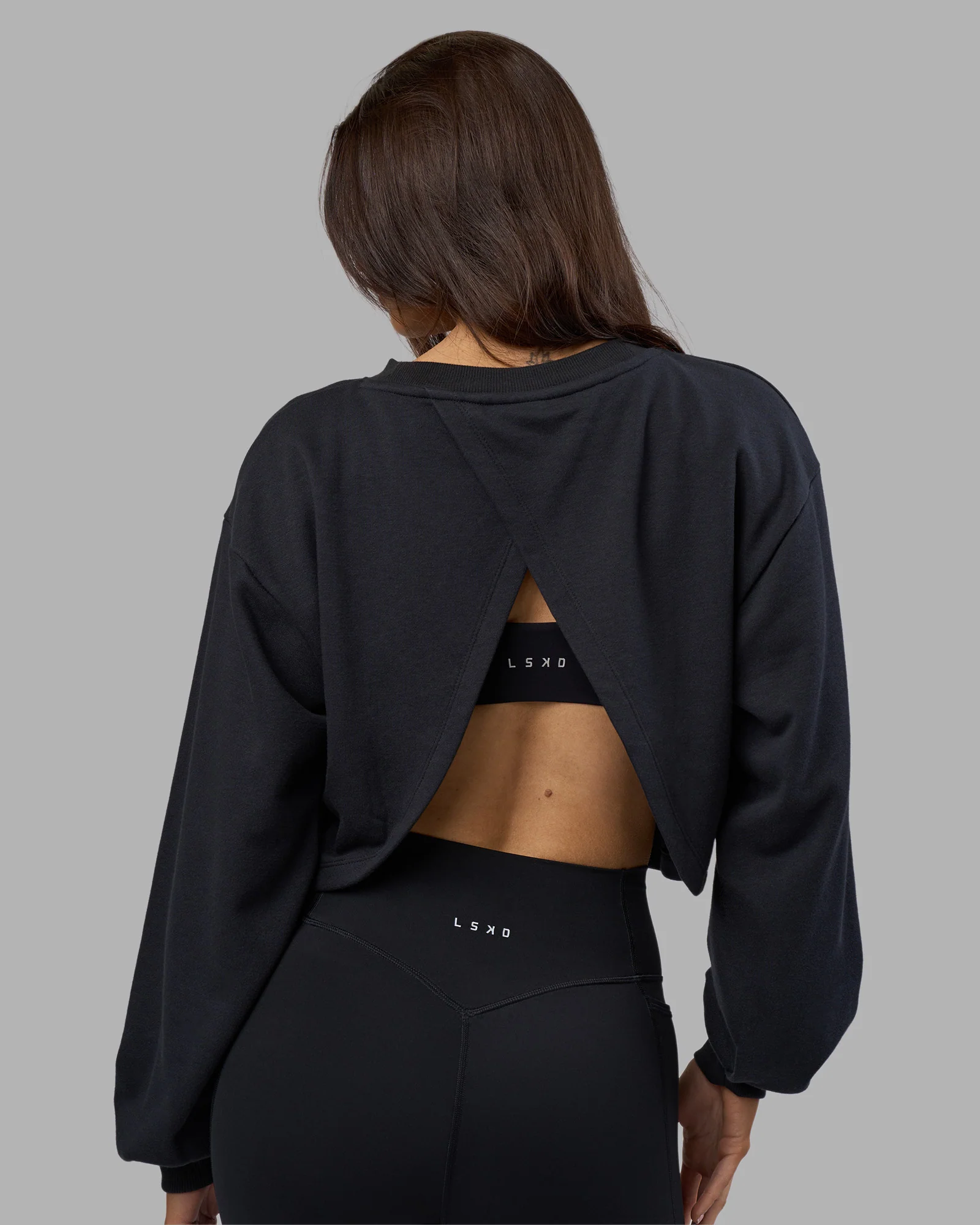 Breeze Open Back Sweater - Black-Black - Image 4