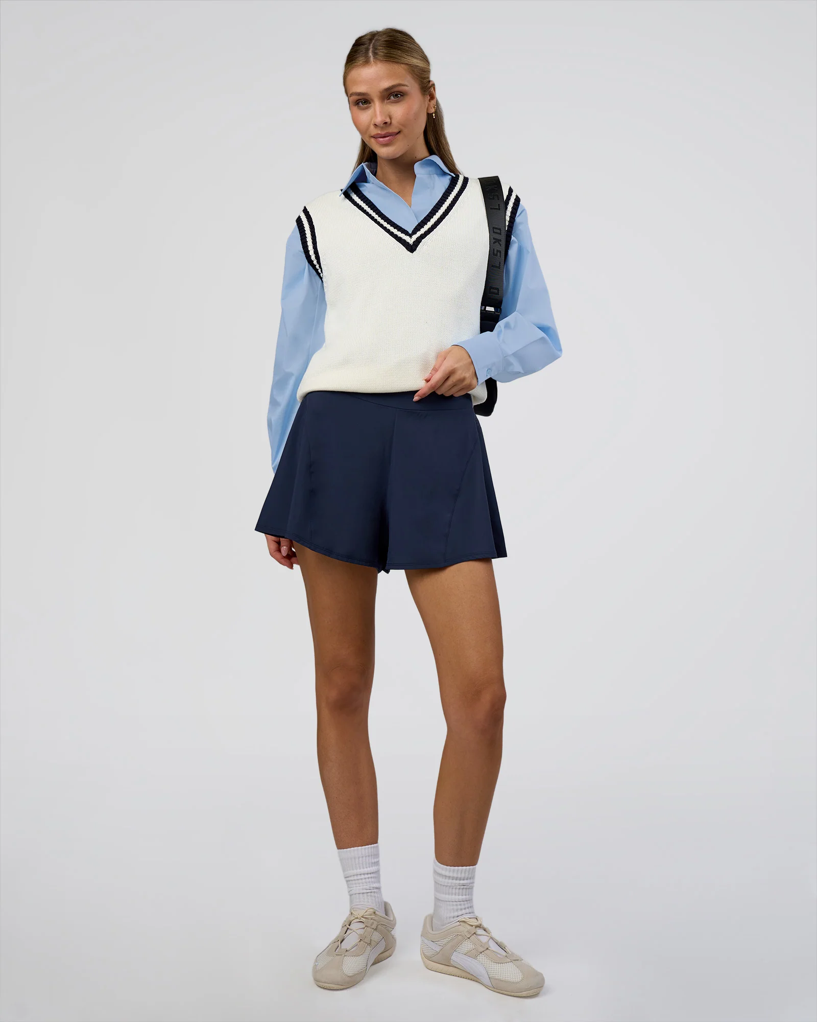 Clubhouse Vest - Off White-Future Navy - Image 3