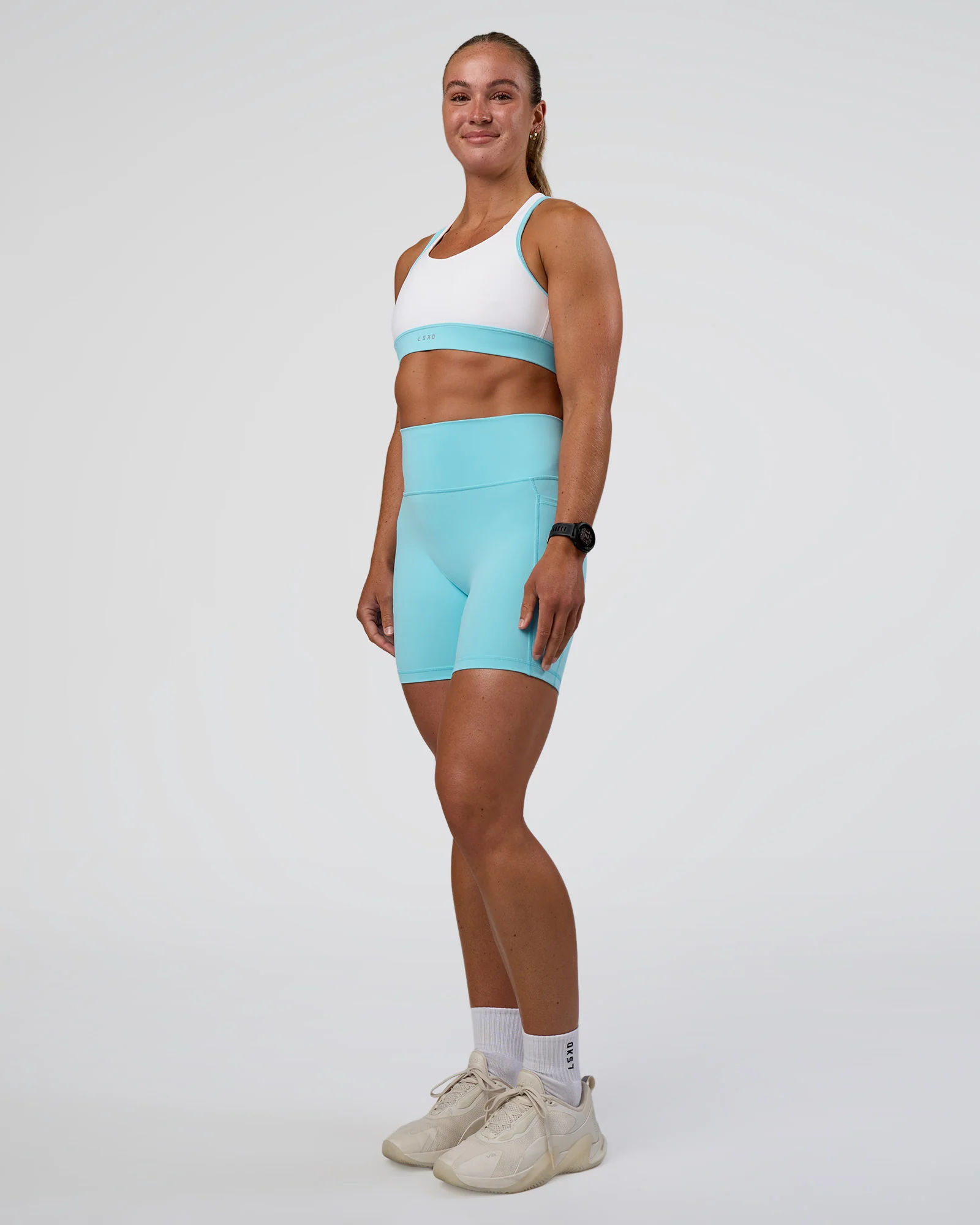 Distinction Sports Bra 2.0 - White-Baltic Sea - Image 5