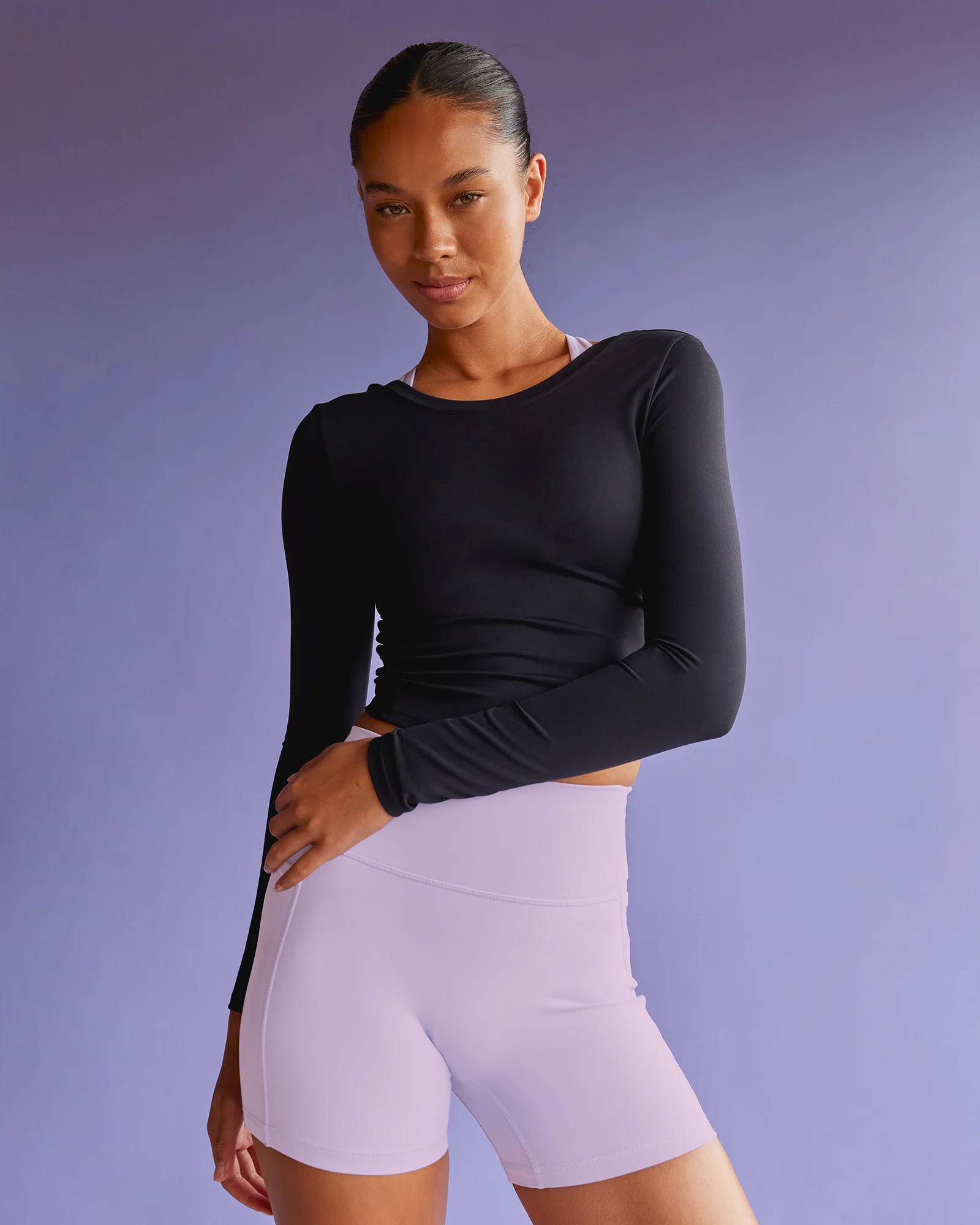 Effortless Long Sleeve Top - Black - Image 2