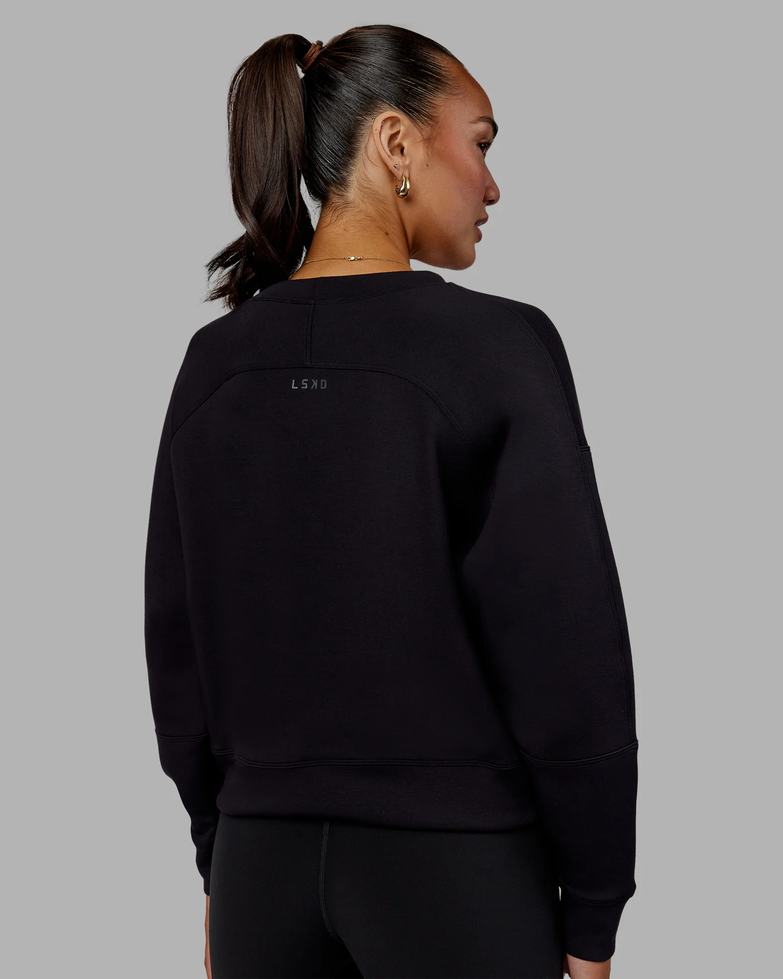 Elevate SoftTouch Crew Neck Sweater - Black-Black - Image 8