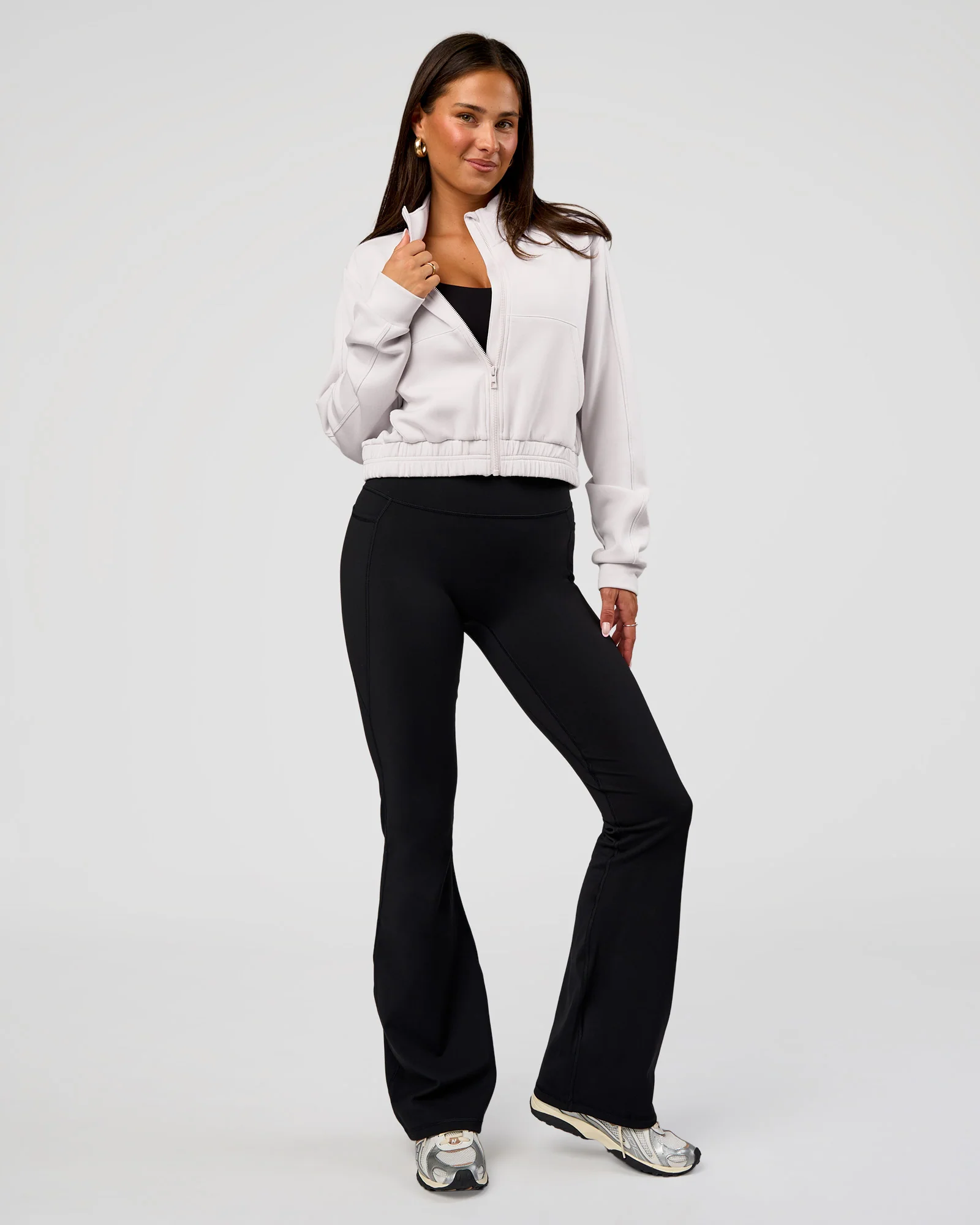 Elevate SoftTouch Cropped Full Zip Jacket - Clay - Image 3