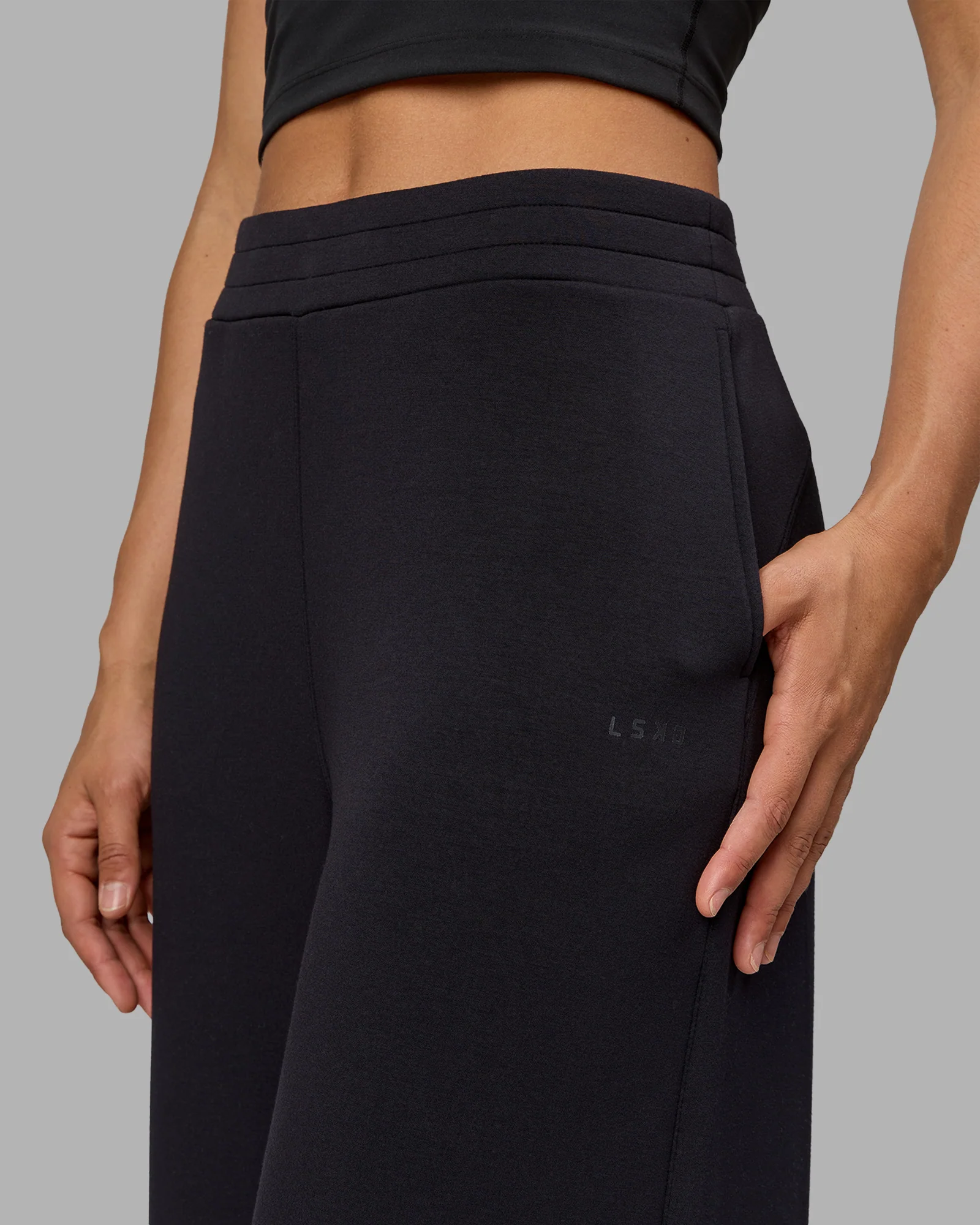 Elevate SoftTouch Wide Leg Pant - Black-Black - Image 6