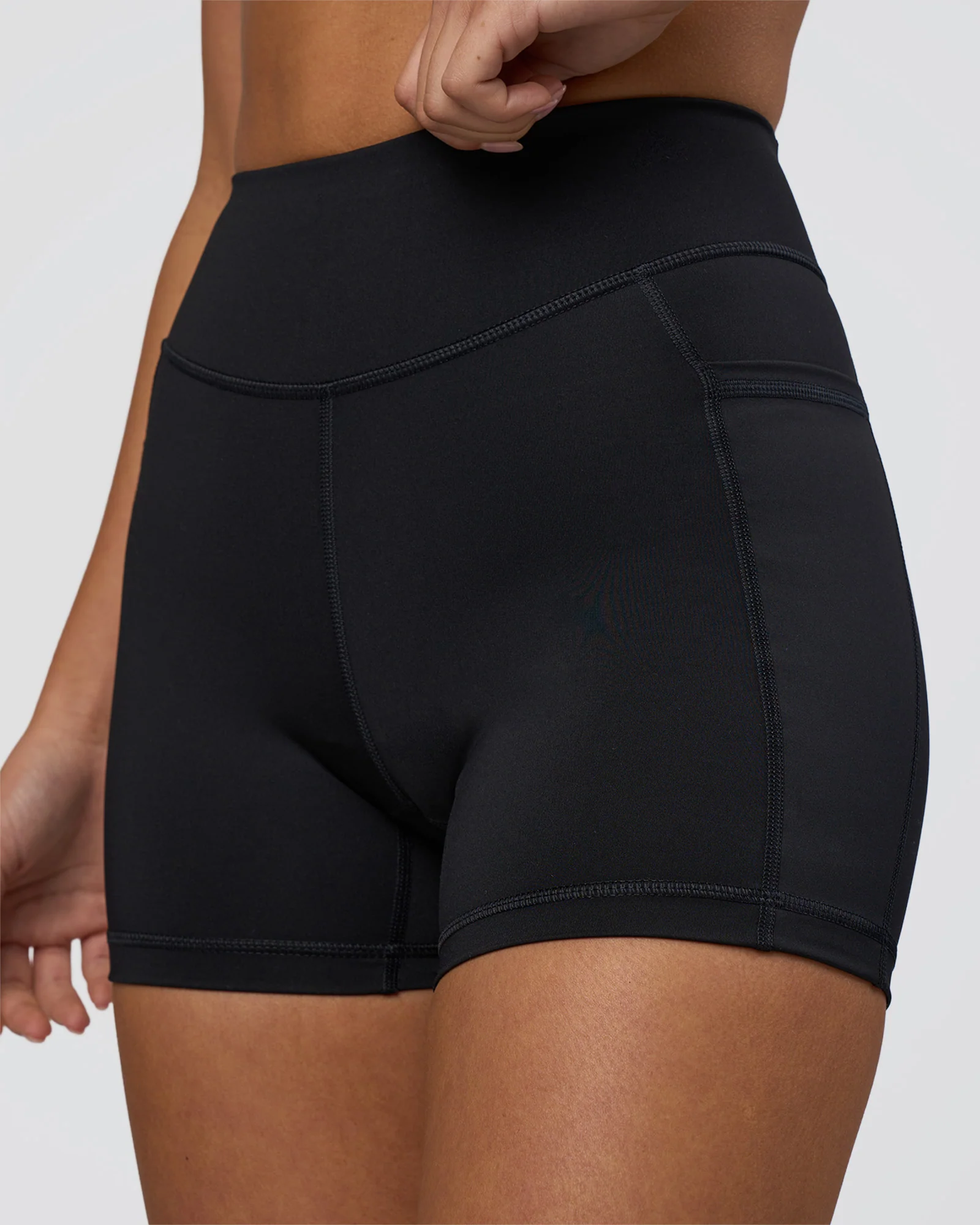 Elite High-Rise 4" Short Pockets - Black - Image 6