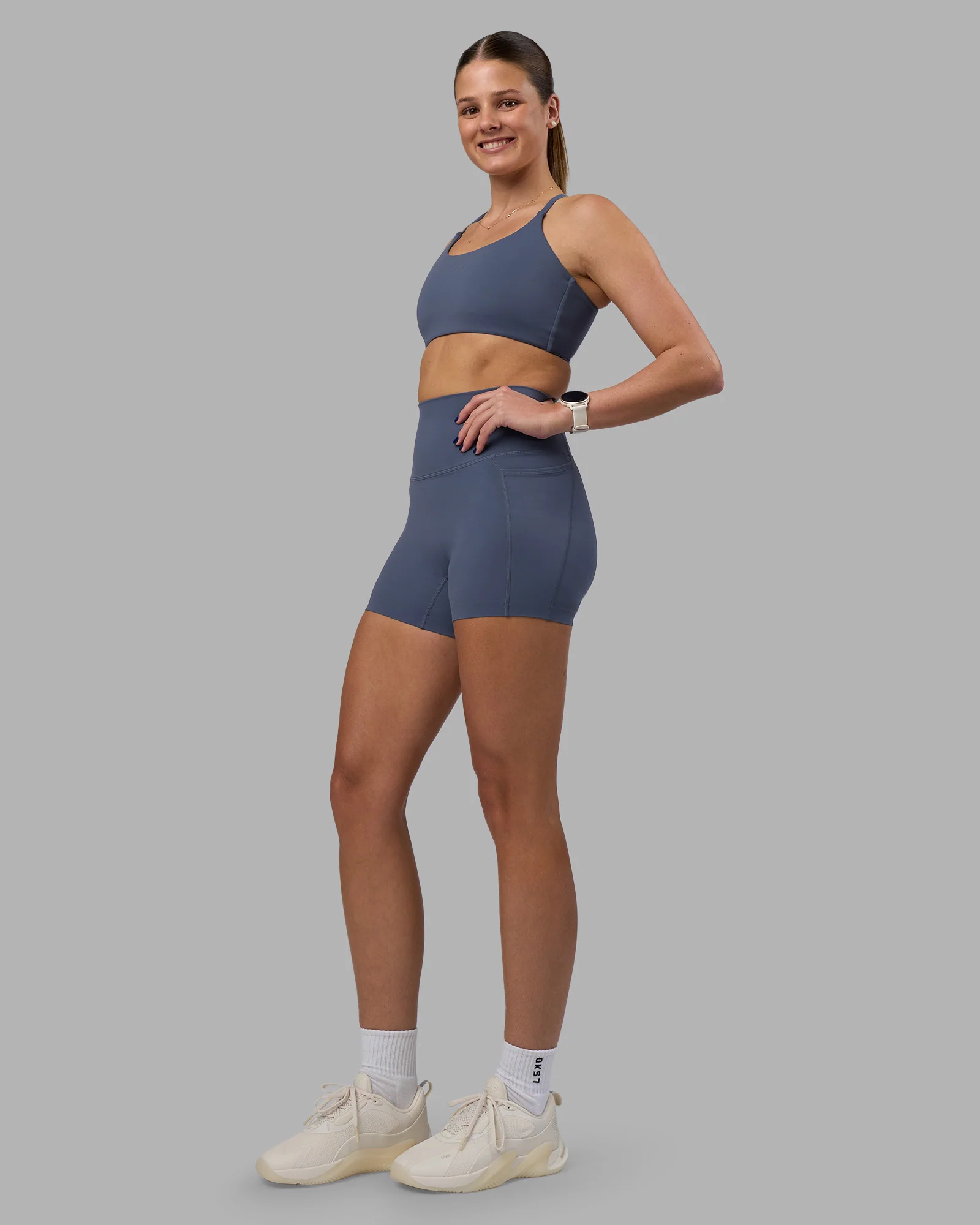 Elixir Ultra High-Rise 4" Short Pockets - Night Shadow - Image 8