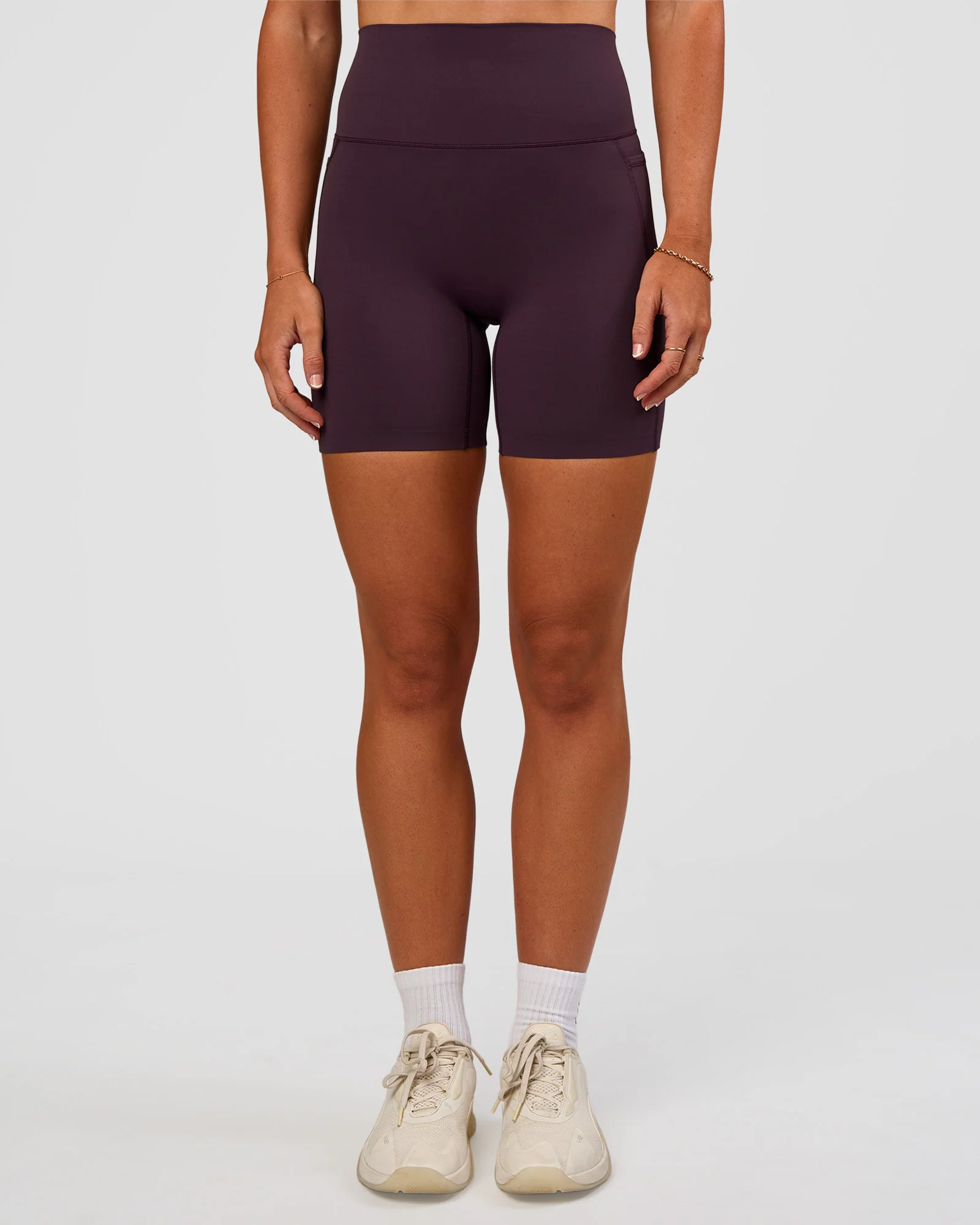 Elixir Ultra High-Rise 6” Short Pockets - Midnight Plum - Image 7
