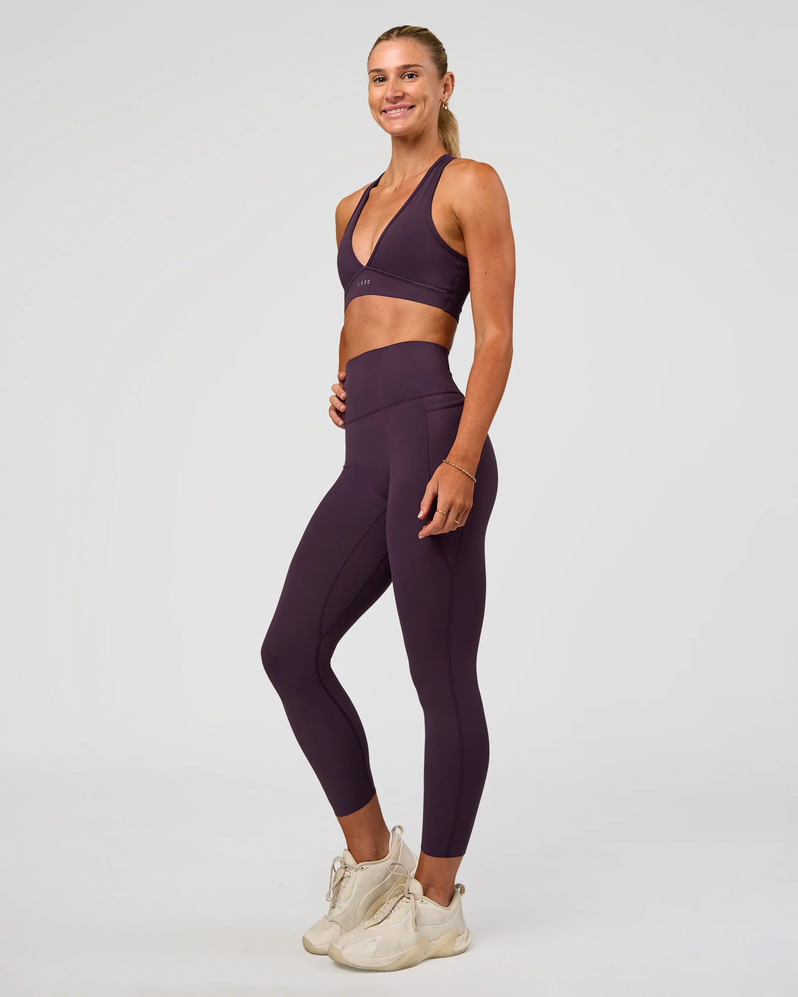 Elixir Ultra High-Rise 7/8 Legging Pockets - Midnight Plum - Image 7