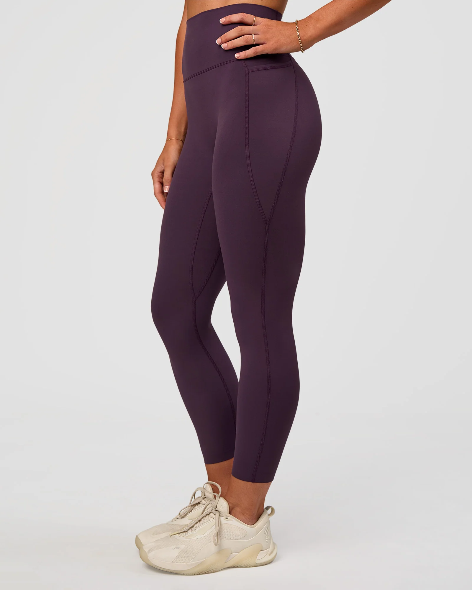 Elixir Ultra High-Rise 7/8 Legging Pockets - Midnight Plum - Image 8