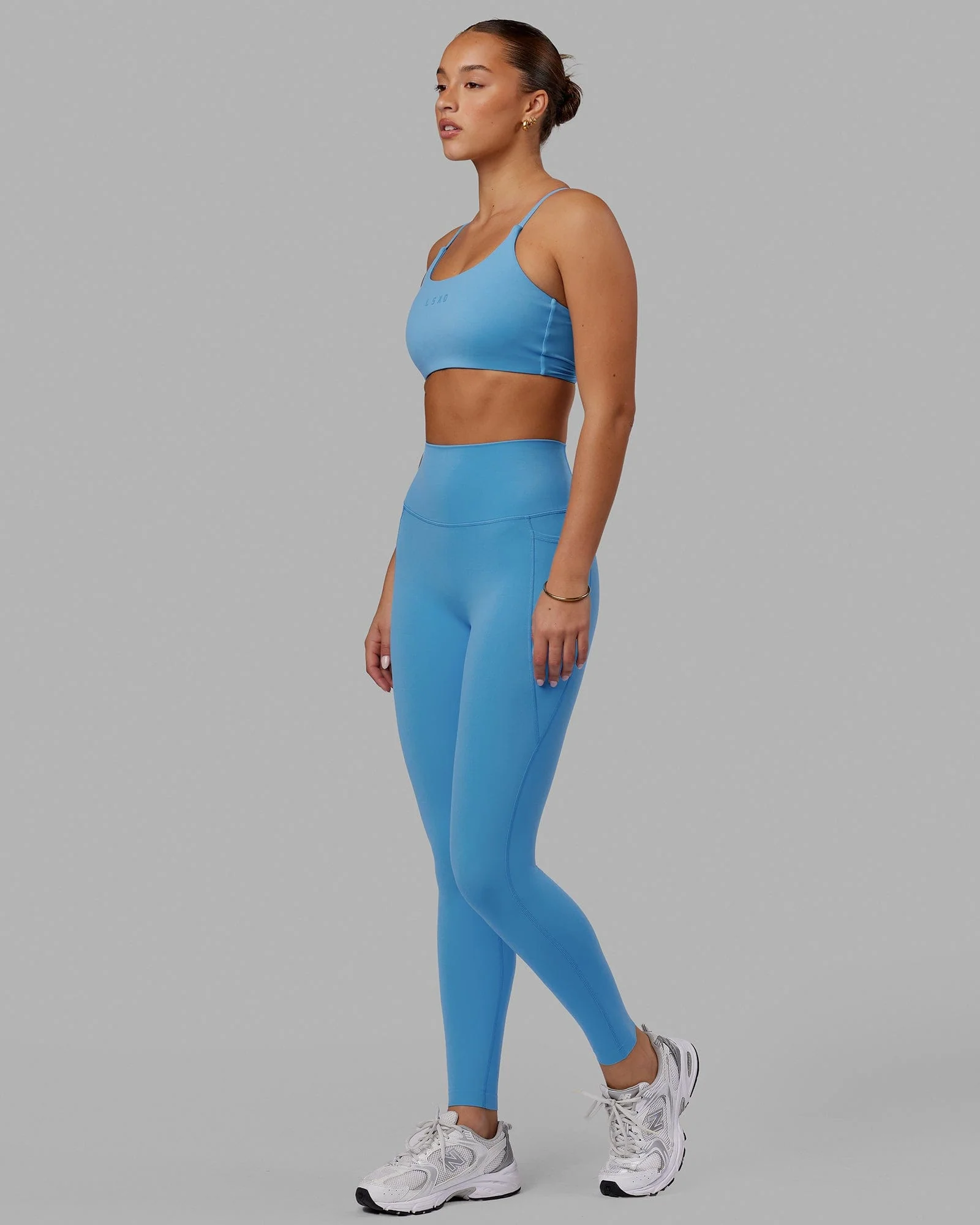 Elixir Ultra High-Rise Full Length Legging Pockets - Azure Blue - Image 5