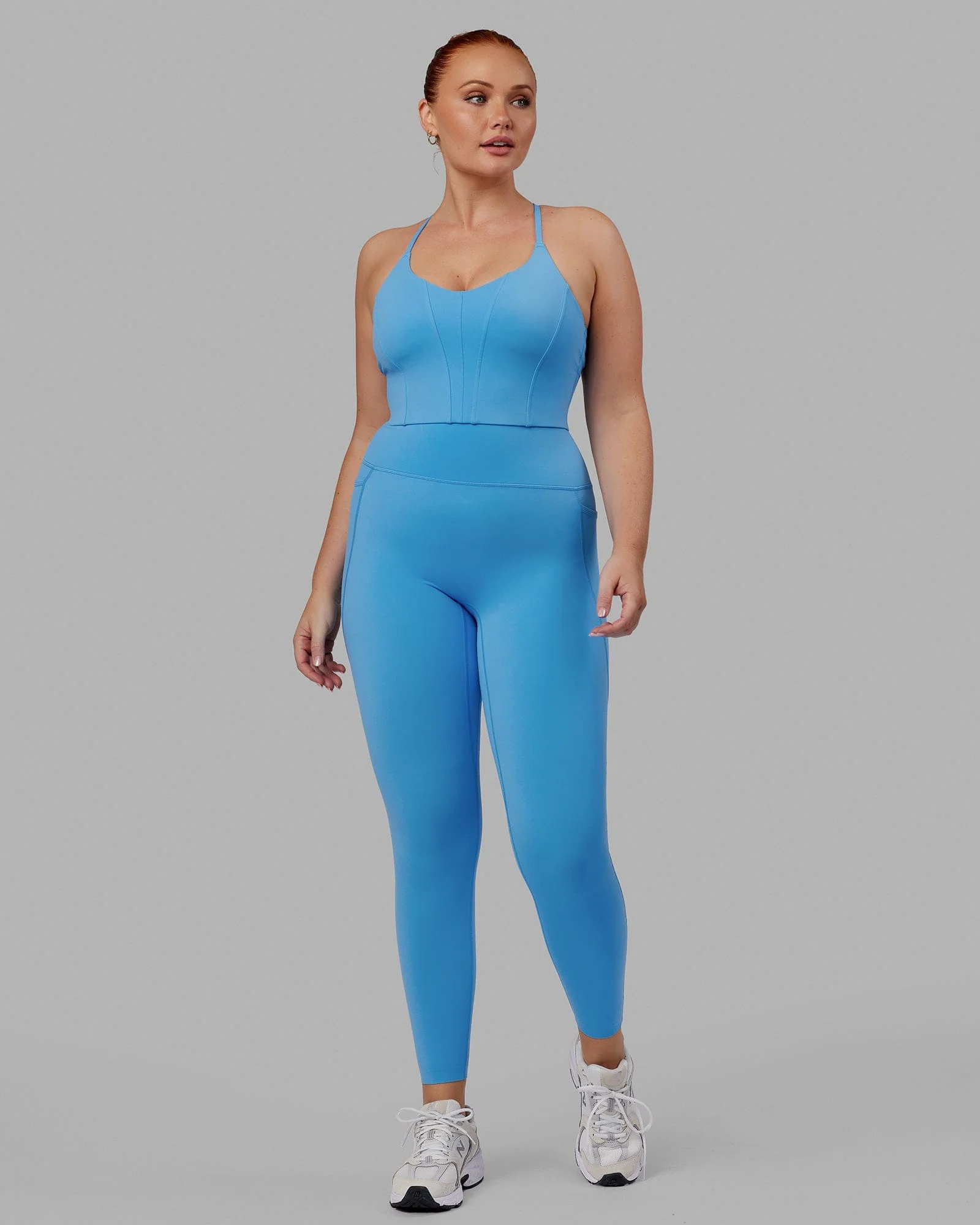 Elixir Ultra High-Rise Full Length Legging Pockets - Azure Blue - Image 6