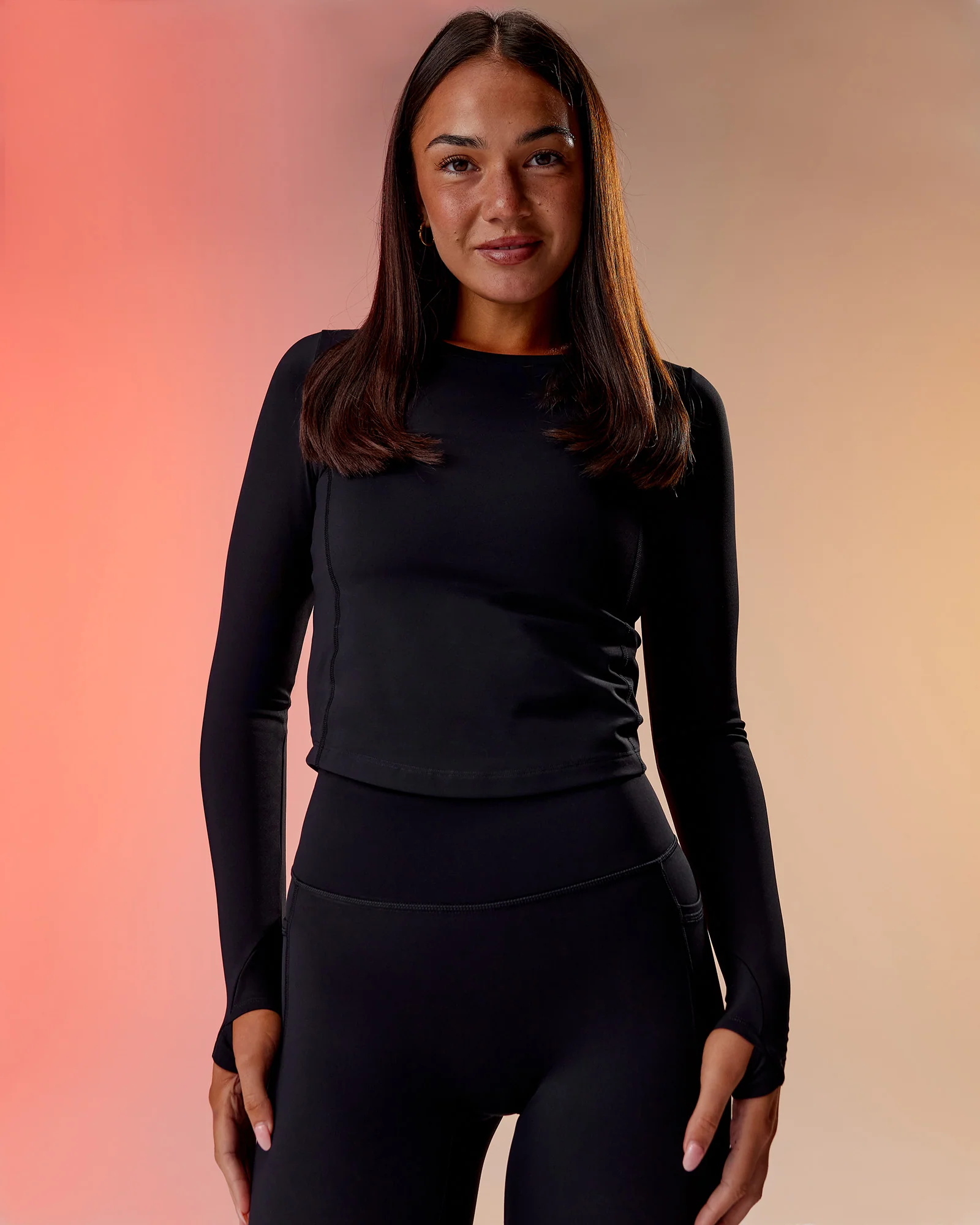 Embrace Thermal Long Sleeve Tee - Black - Image 2