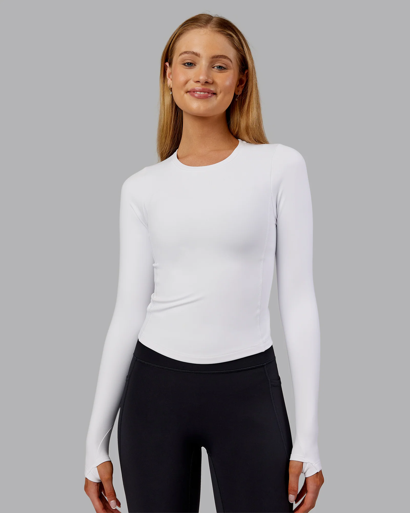 Embrace Thermal Long Sleeve Tee - White - Image 4