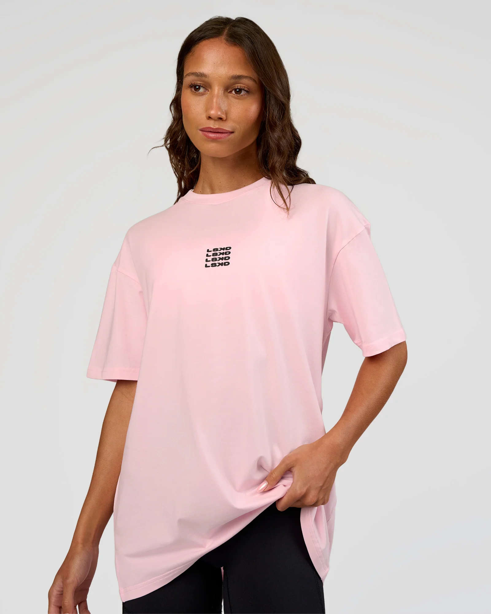 Everyday Elevation FLXCotton Oversized Tee - Marshmallow-Black - Image 4