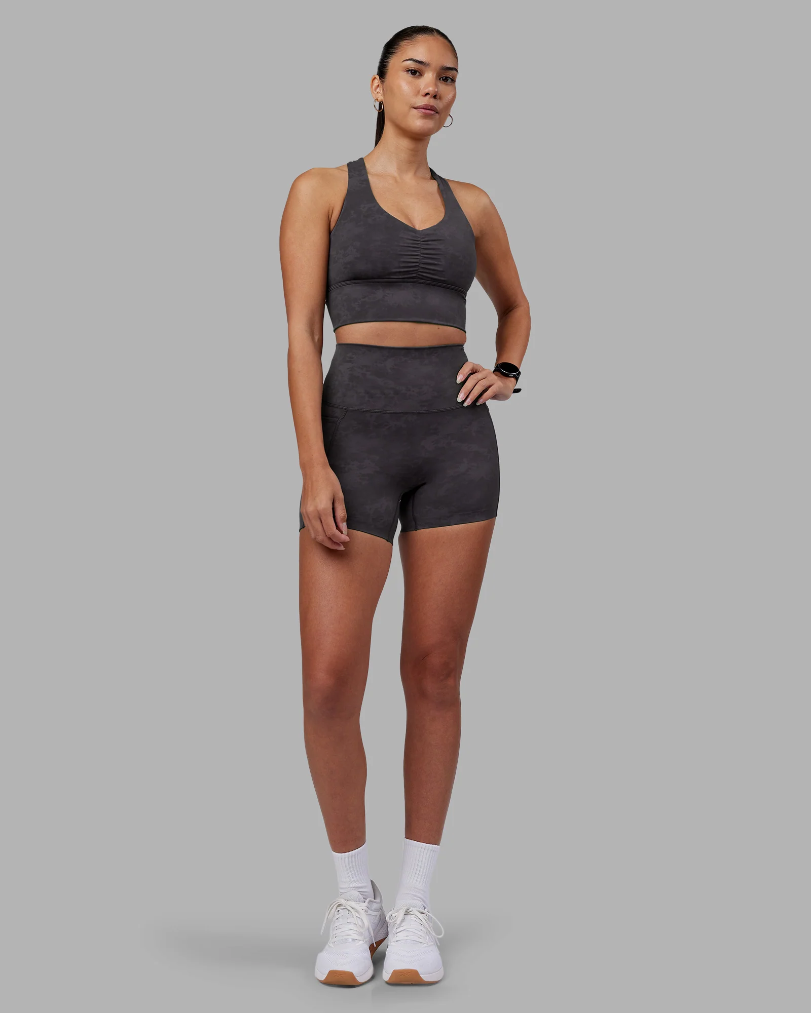 Evoke Longline Sports Bra - Dark Storm Wash - Image 5