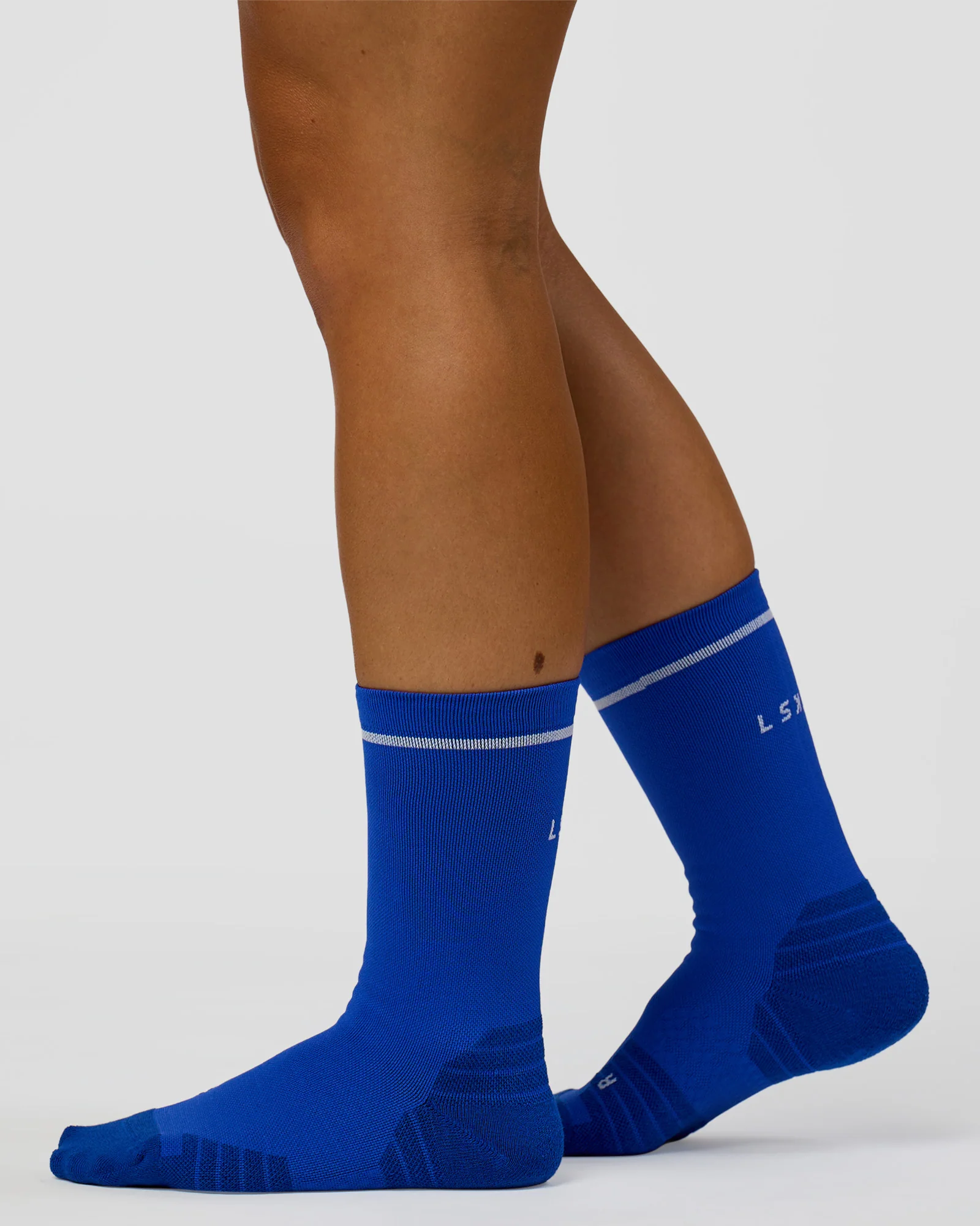 Fast Performance Crew Socks 2.0 - Electric Indigo-White - Image 2