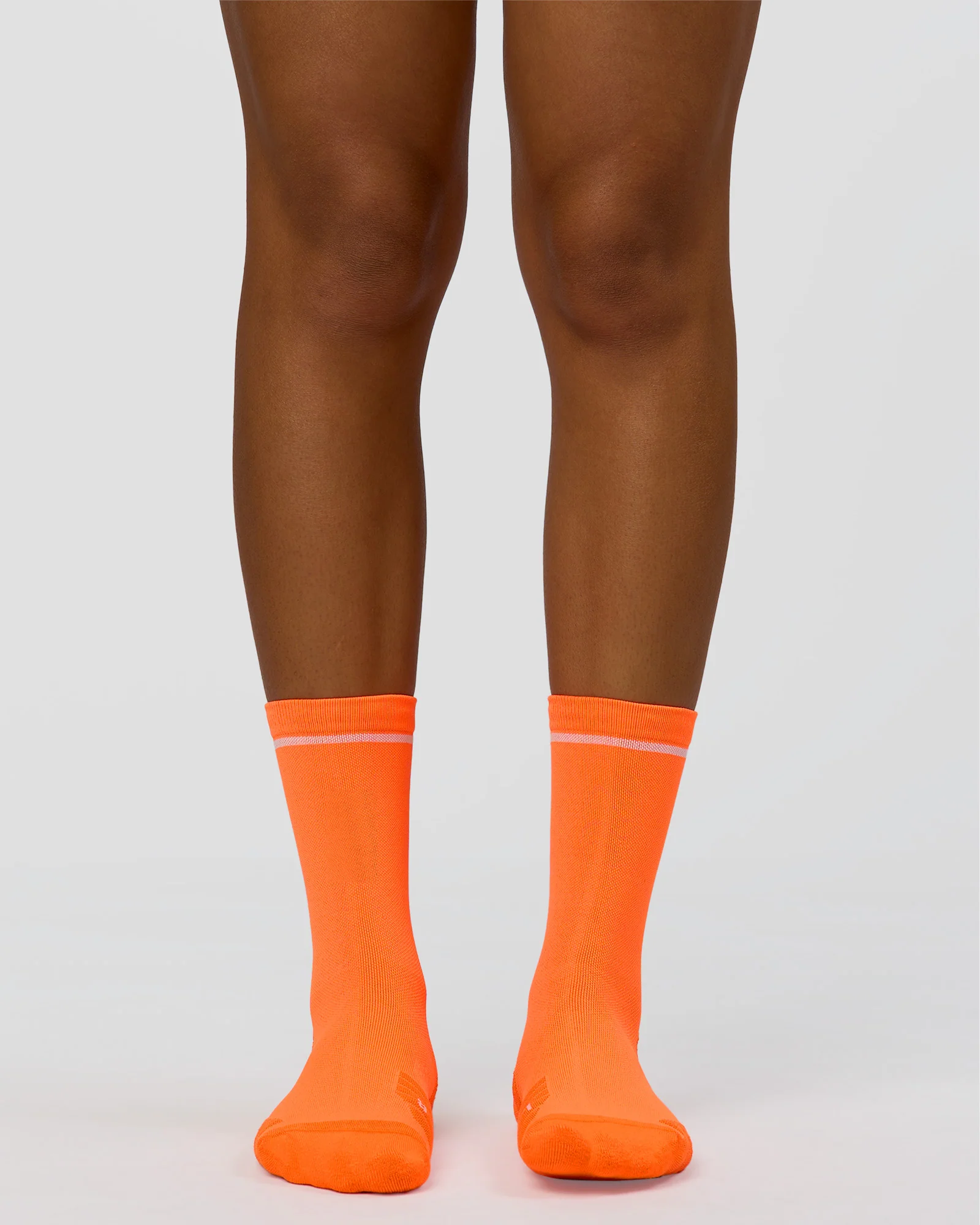 Fast Performance Crew Socks 2.0 - Neon Orange-White - Image 3