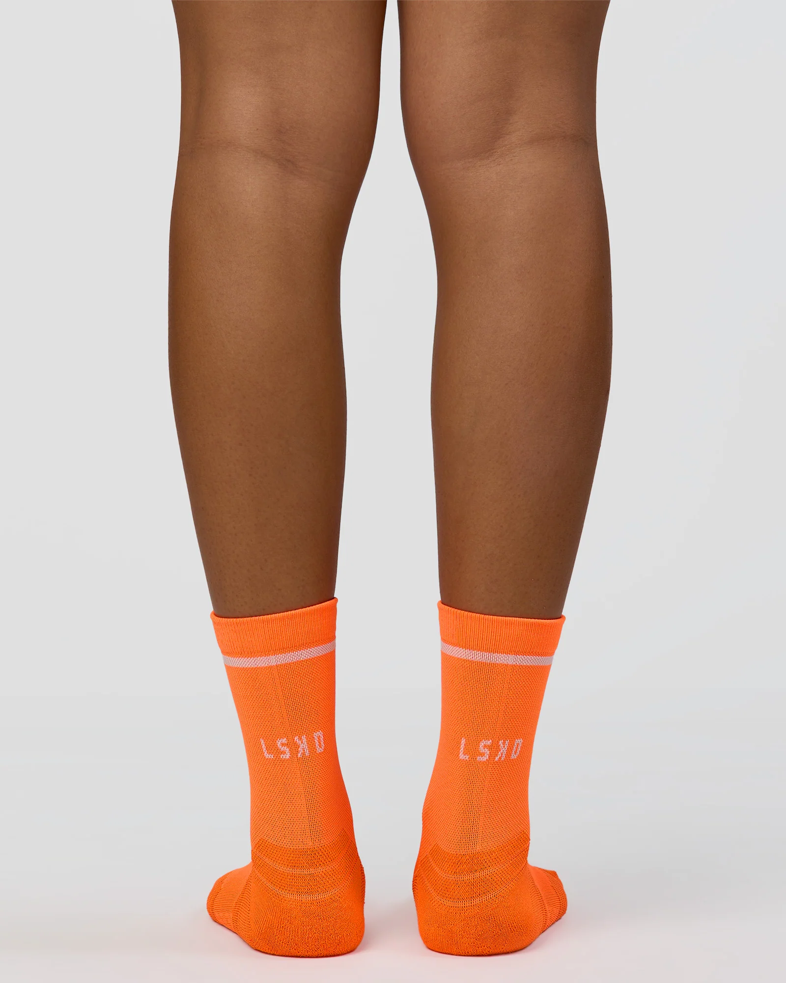 Fast Performance Quarter Socks 2.0 - Neon Orange-White - Image 3