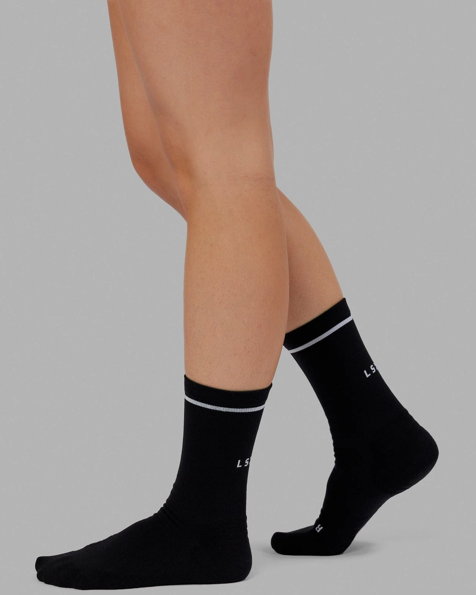 Fast Performance Crew Socks 2.0 - Black-White - Image 2