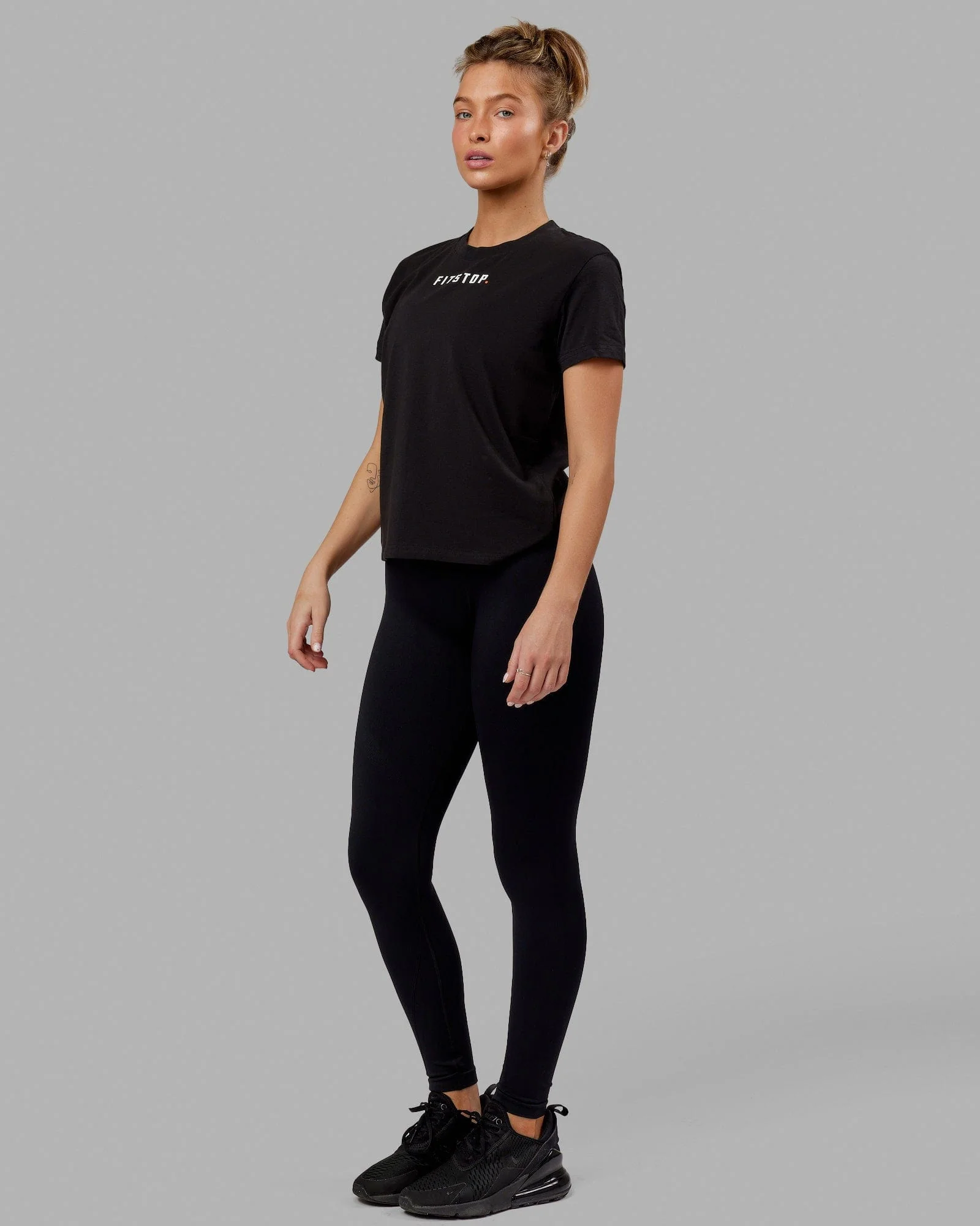 Fitstop Fast FLXCotton Tee - Black-White - Image 3