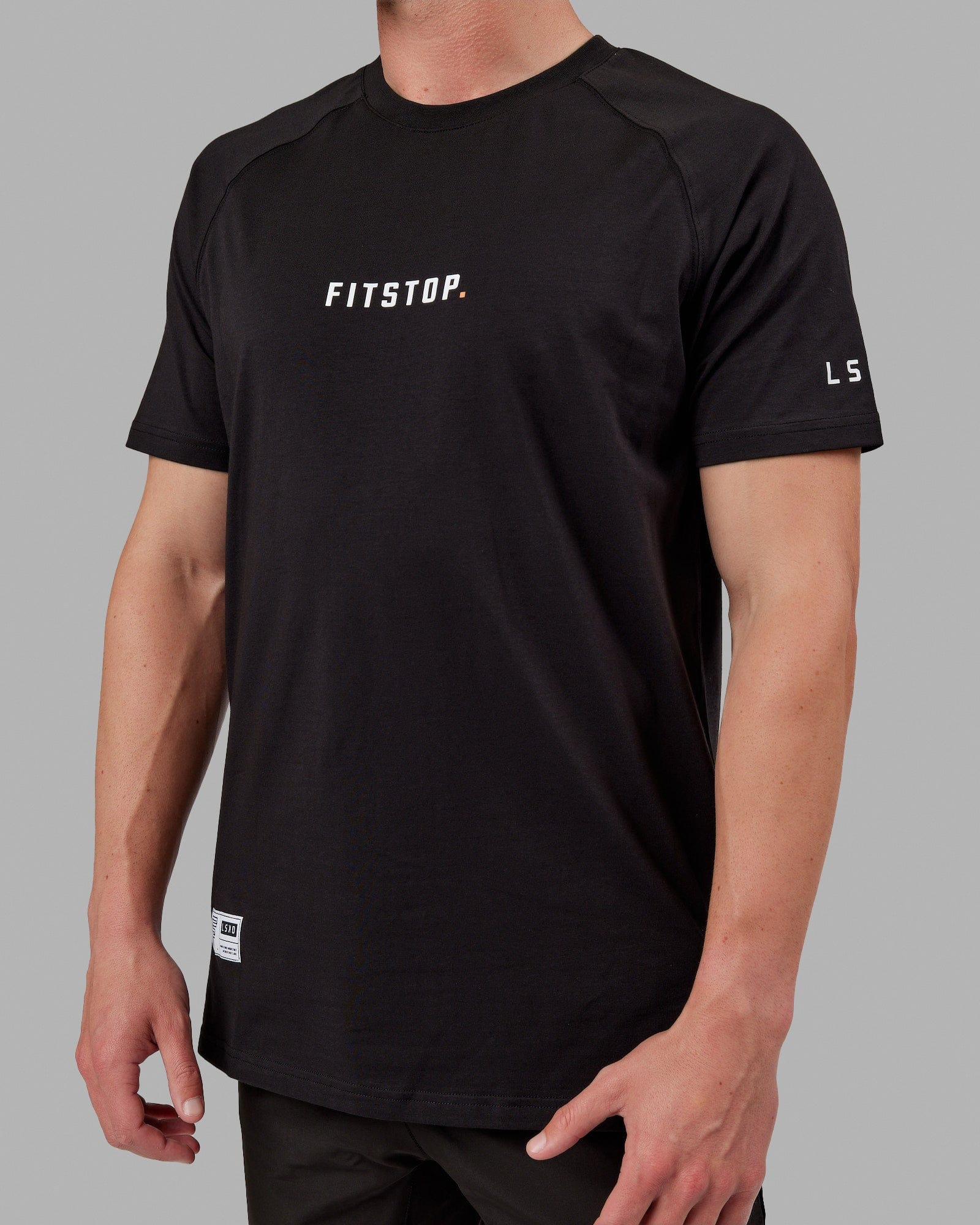 Fitstop Fast FLXCotton Tee - Black-White - Image 4