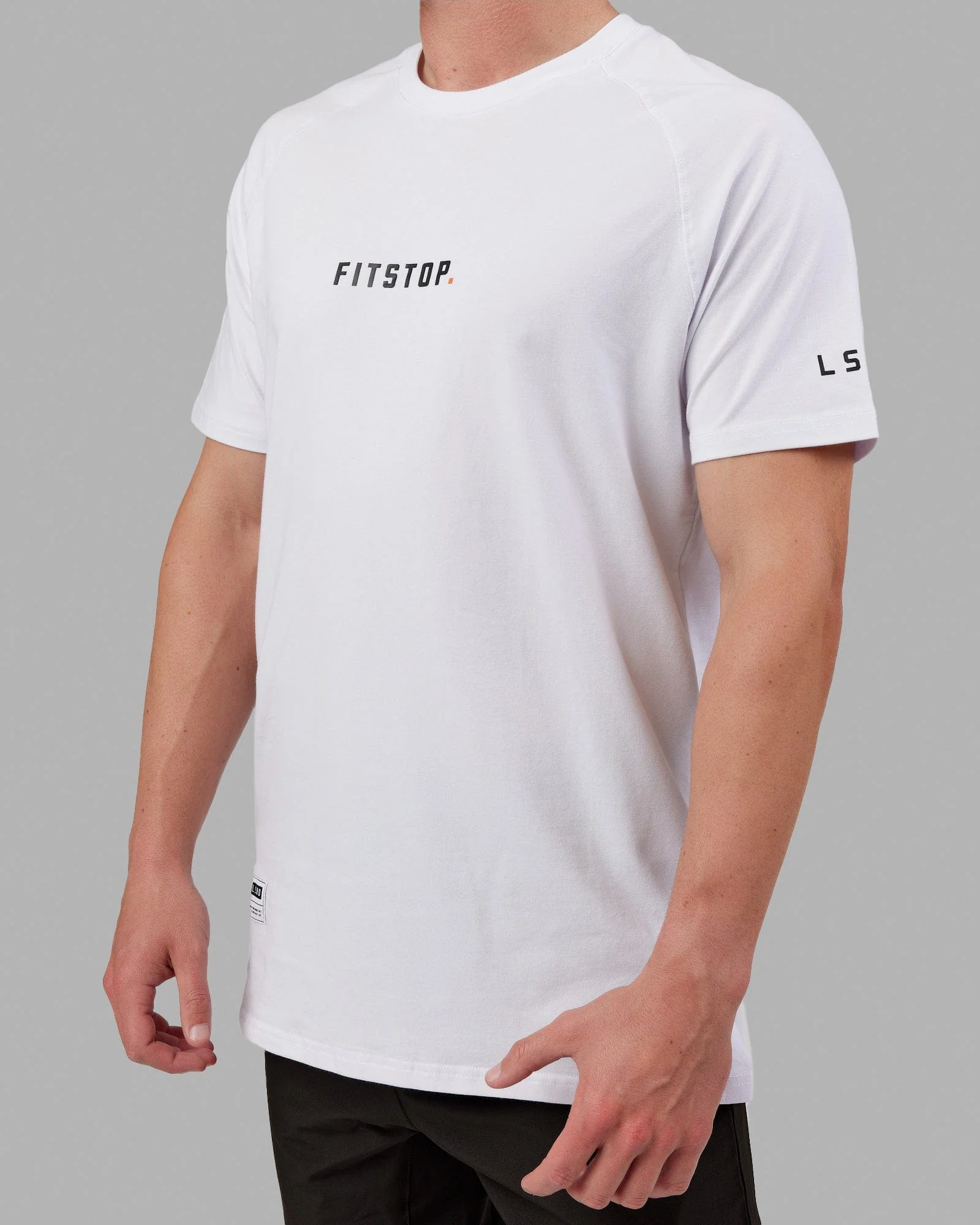 Fitstop Fast FLXCotton Tee - White-Black - Image 4