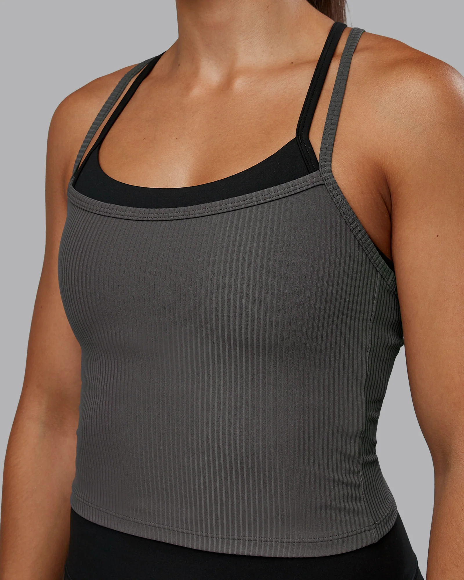 Flame Ribbed Tank - Dark Storm - Image 5