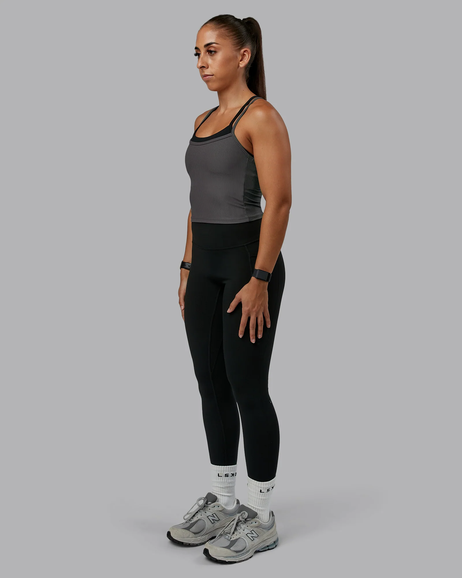 Flame Ribbed Tank - Dark Storm - Image 6