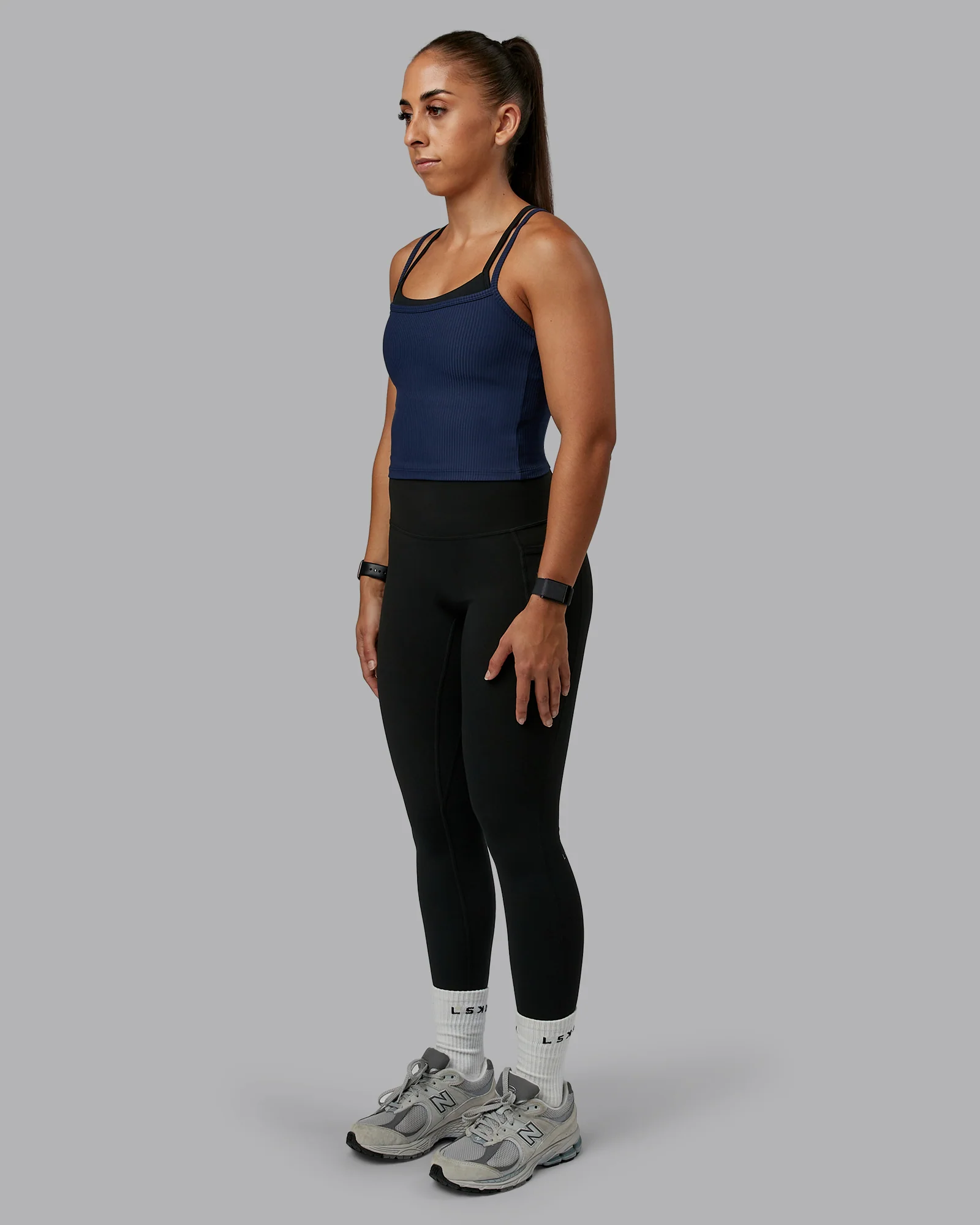 Flame Ribbed Tank - Future Navy - Image 6