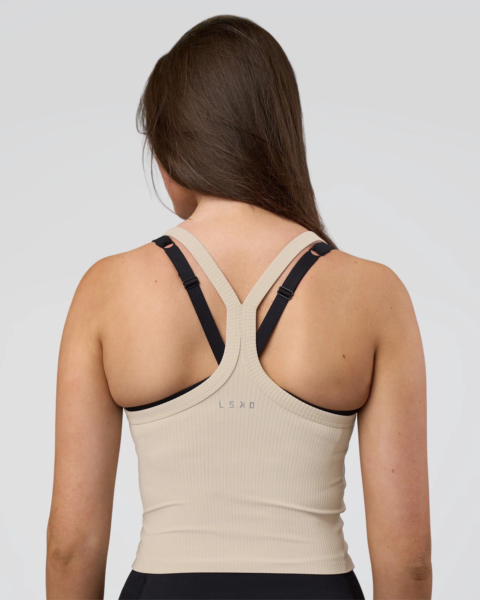Flame Ribbed Tank - Shale Beige - Image 3