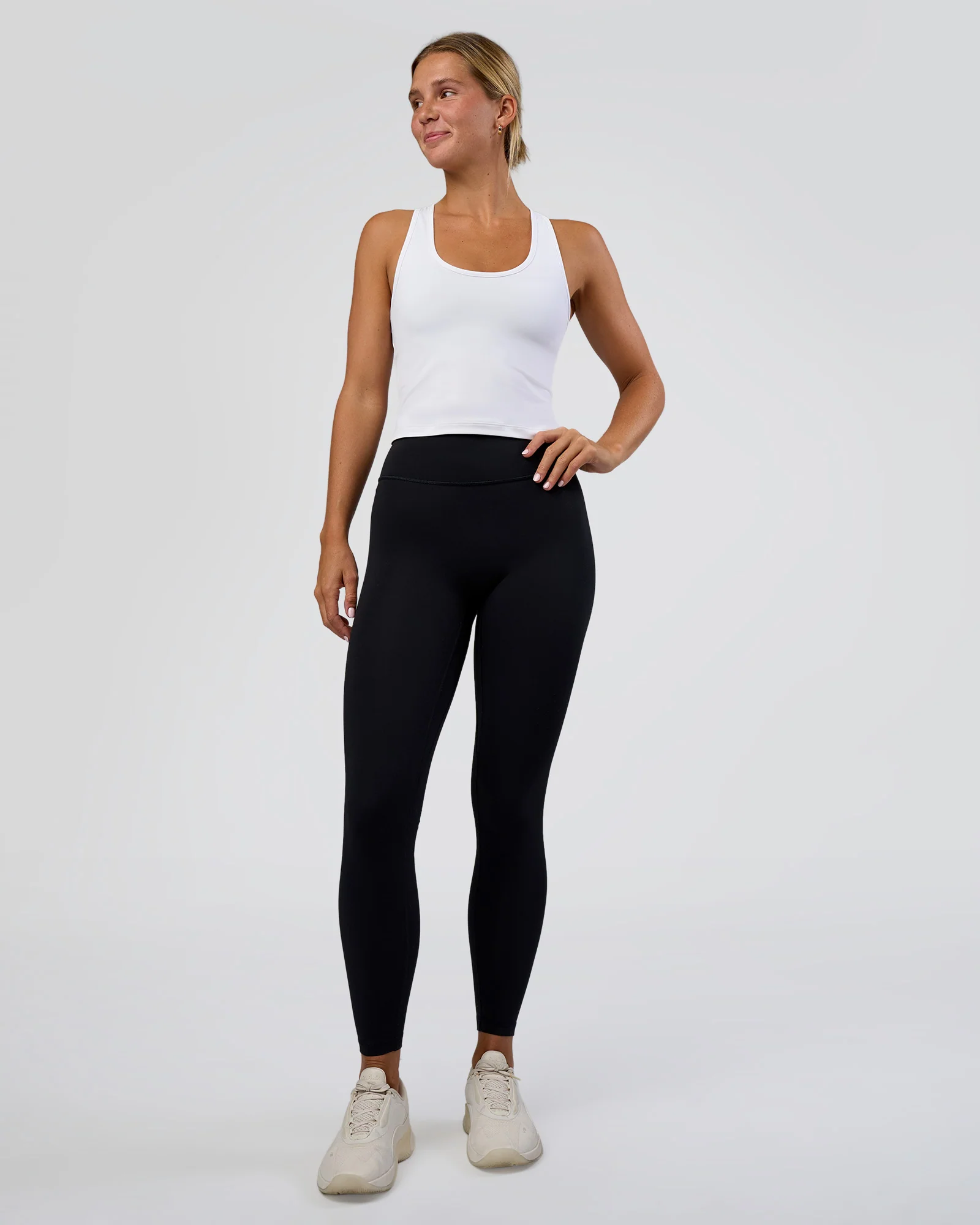 Flow Scoop Neck Performance Tank - White - Image 5