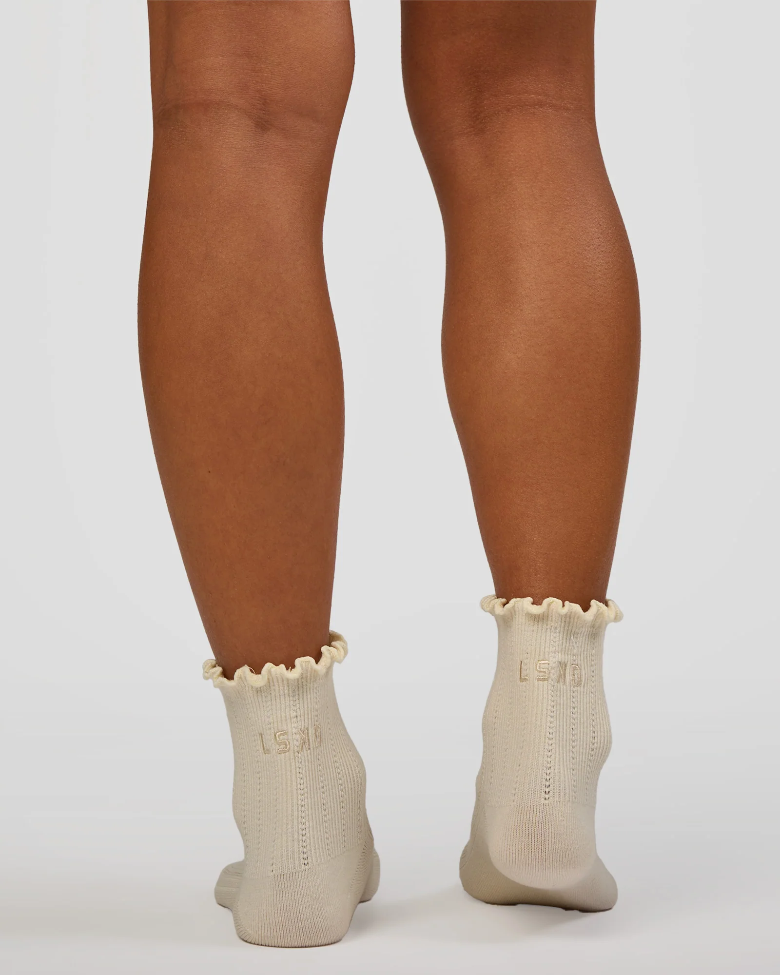 Frill Quarter Sock - Ivory - Image 4