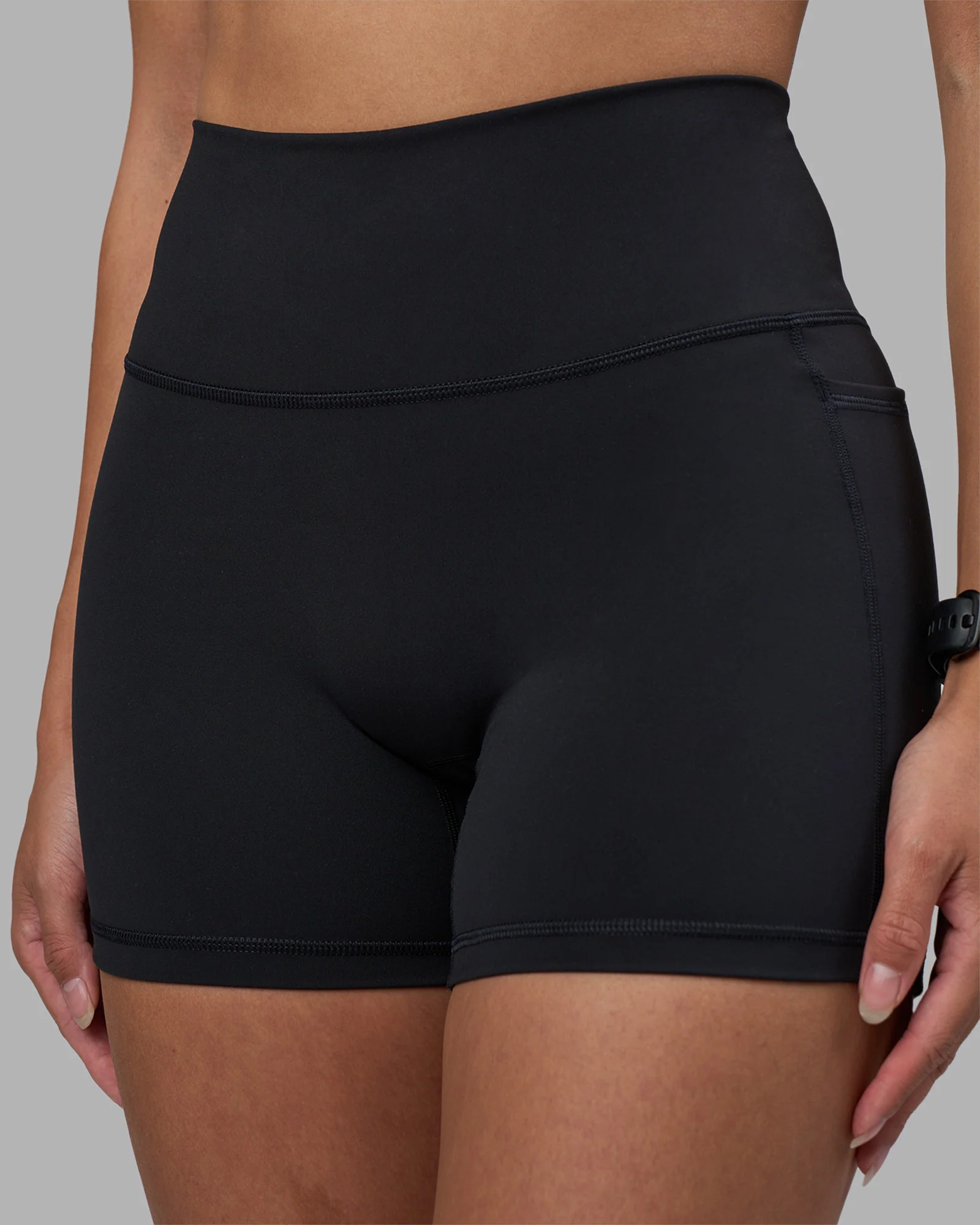 Fusion High-Rise 4" Short Pockets - Black - Image 6