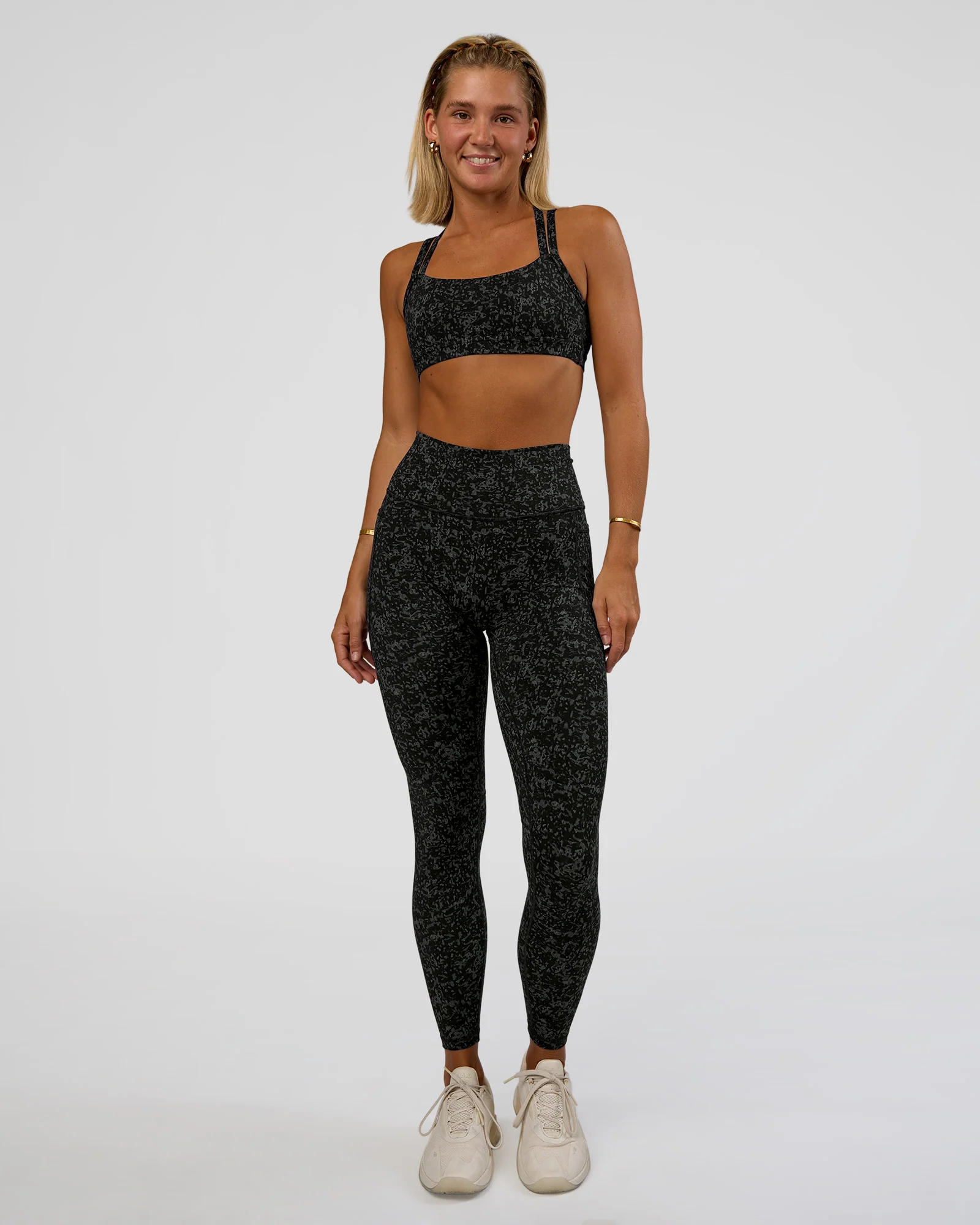 Fusion Icon Ultra High-Rise Full Length Legging Pockets - Energy Print Black-Reflective - Image 3