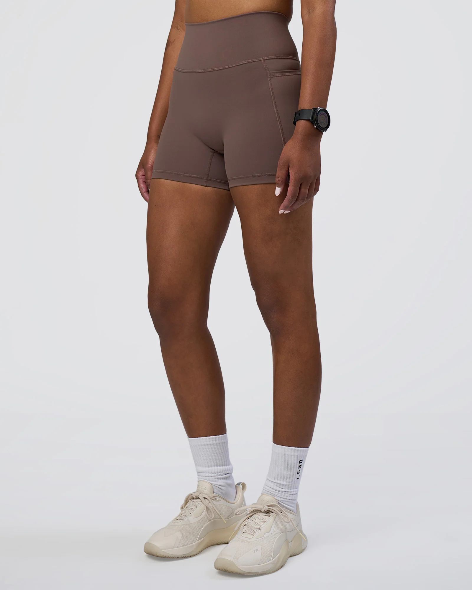 Fusion Ultra High-Rise 4" Short Pockets - Peppercorn - Image 2