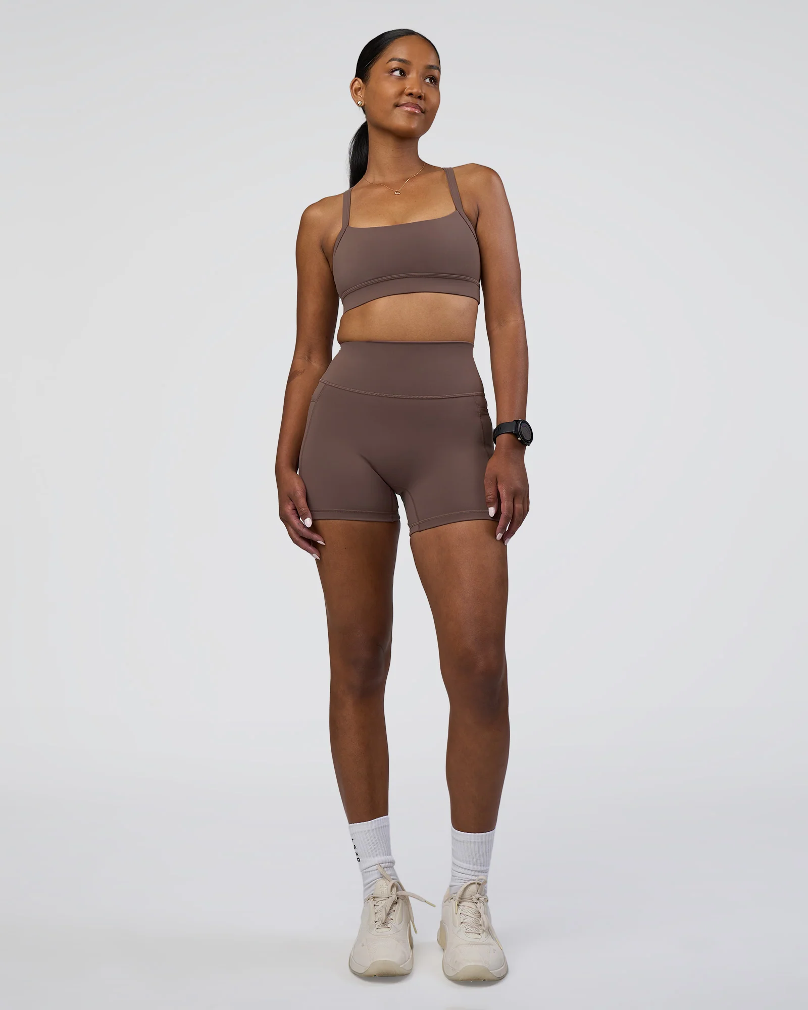 Fusion Ultra High-Rise 4" Short Pockets - Peppercorn - Image 5