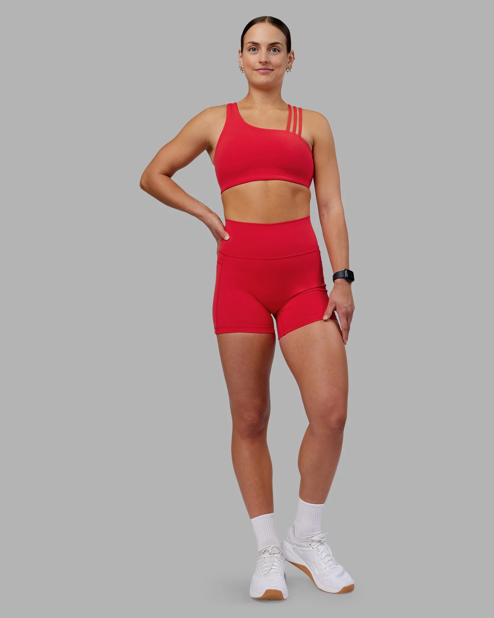 Fusion Ultra High-Rise 4" Short Pockets - Scarlet - Image 3