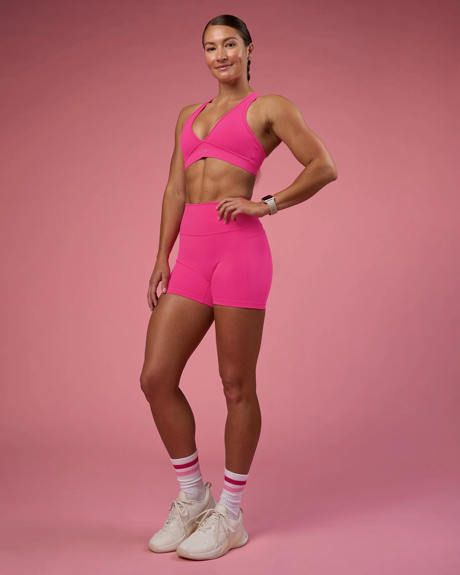 Fusion Ultra High-Rise 4" Short Pockets - Ultra Pink - Image 7