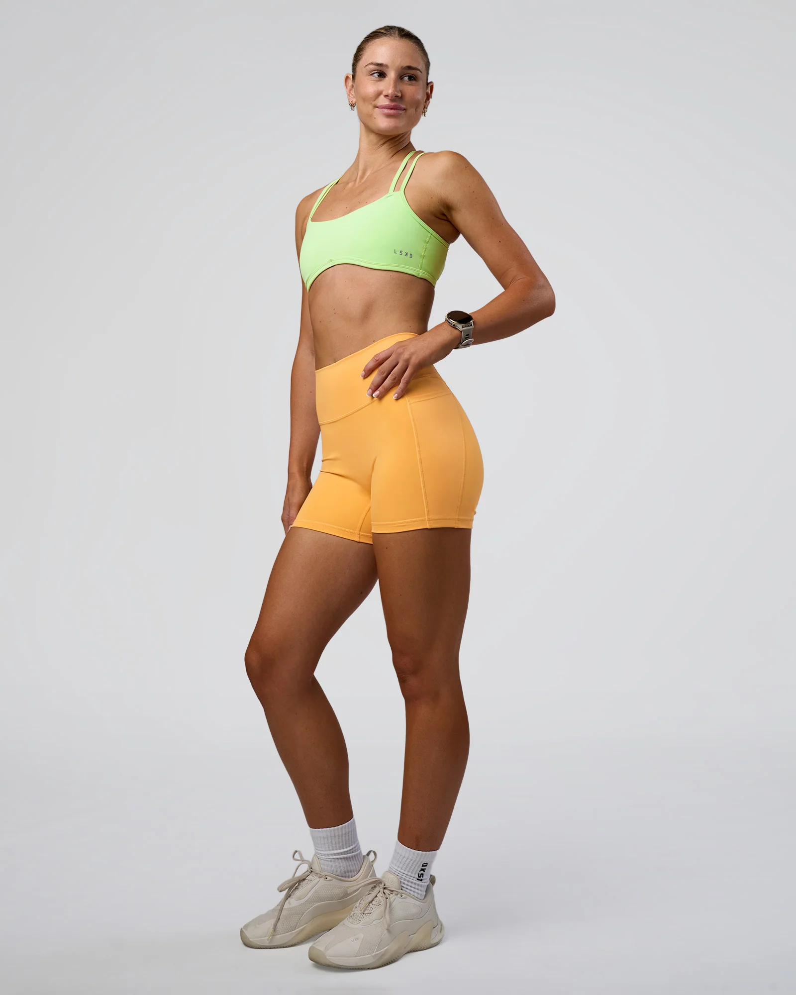 Fusion Ultra High-Rise 4" Short Pockets - Warm Apricot - Image 6