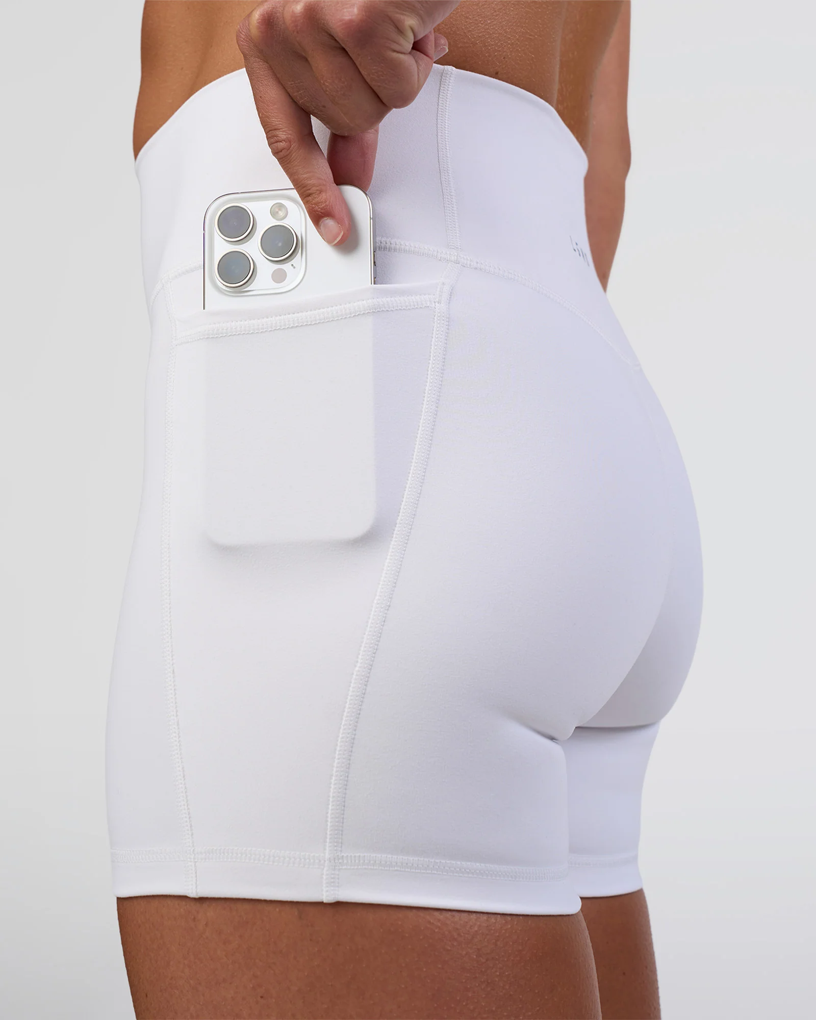 Fusion Ultra High-Rise 4" Short Pockets - White - Image 2