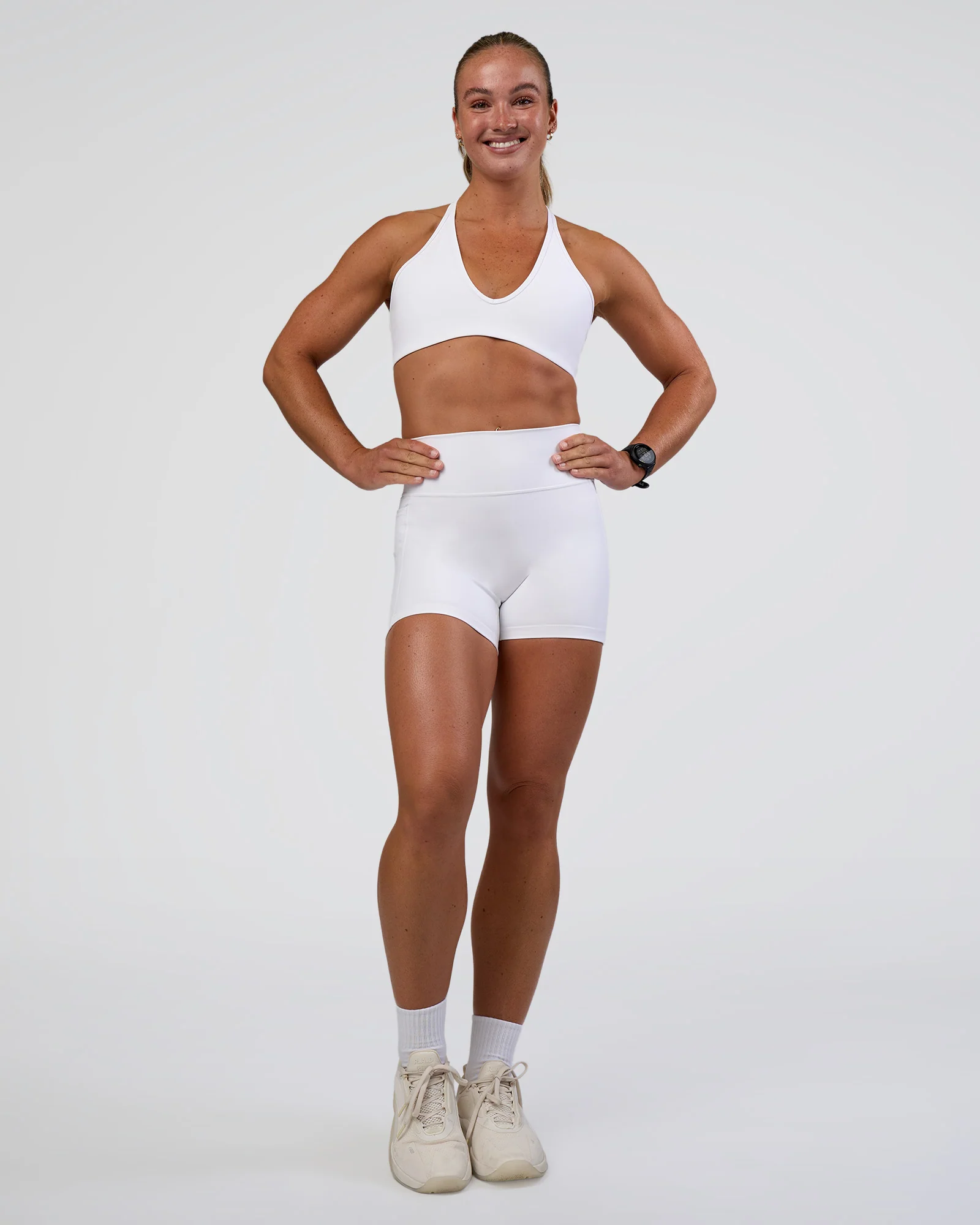 Fusion Ultra High-Rise 4" Short Pockets - White - Image 3