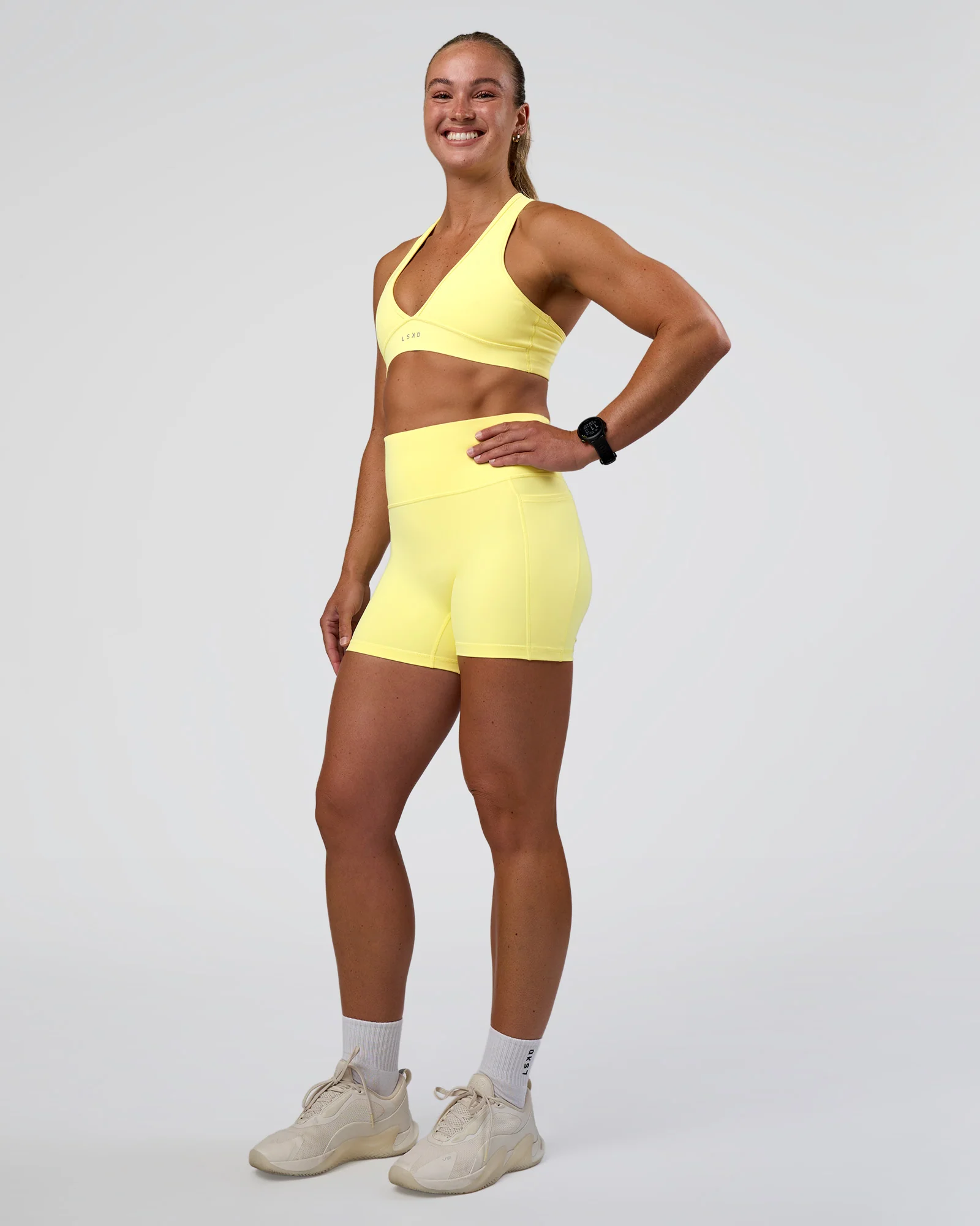 Fusion Ultra High-Rise 4" Short Pockets - Yellow Fizz - Image 5