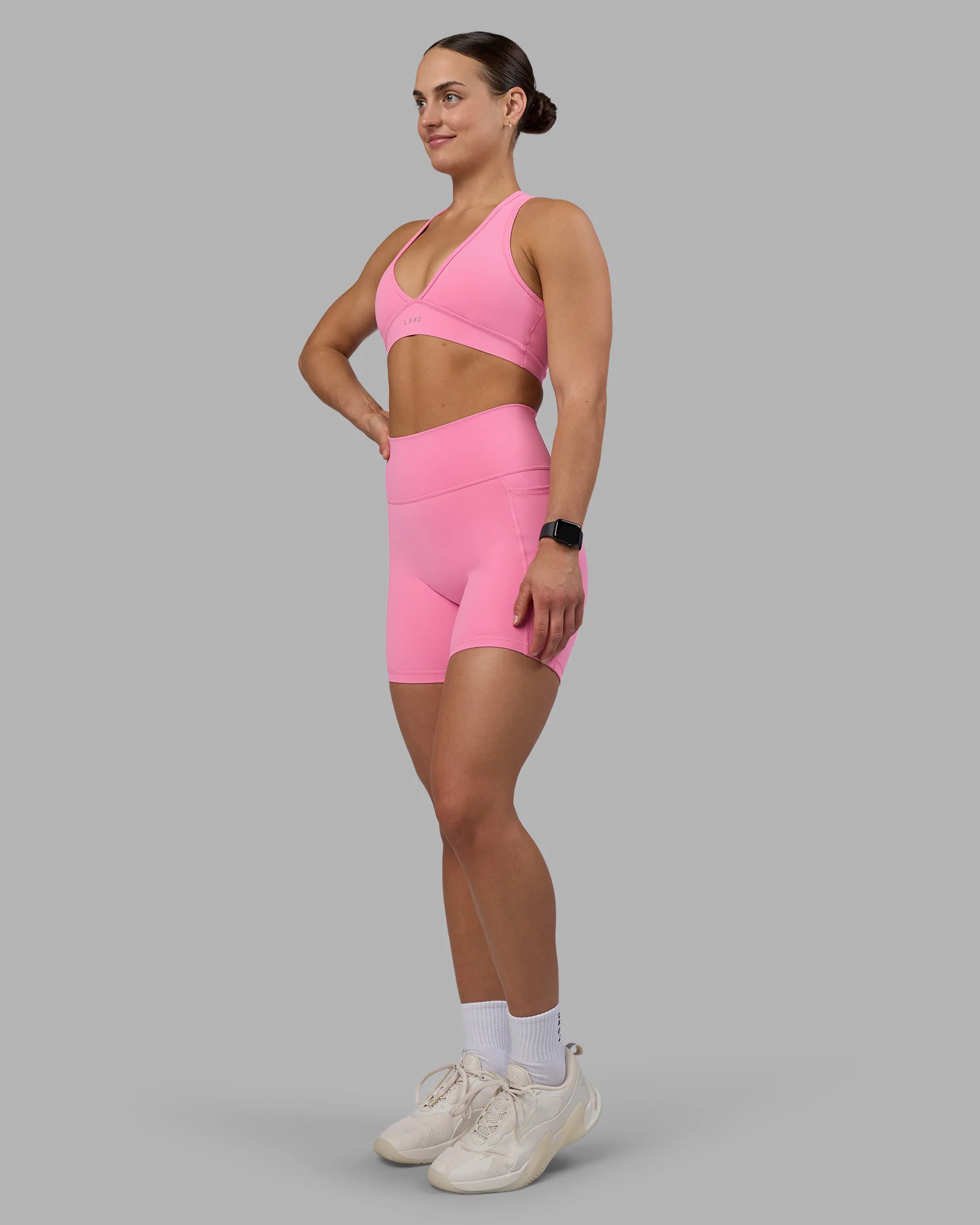 Fusion Ultra High-Rise 6" Short Pockets - Candy Pink - Image 3