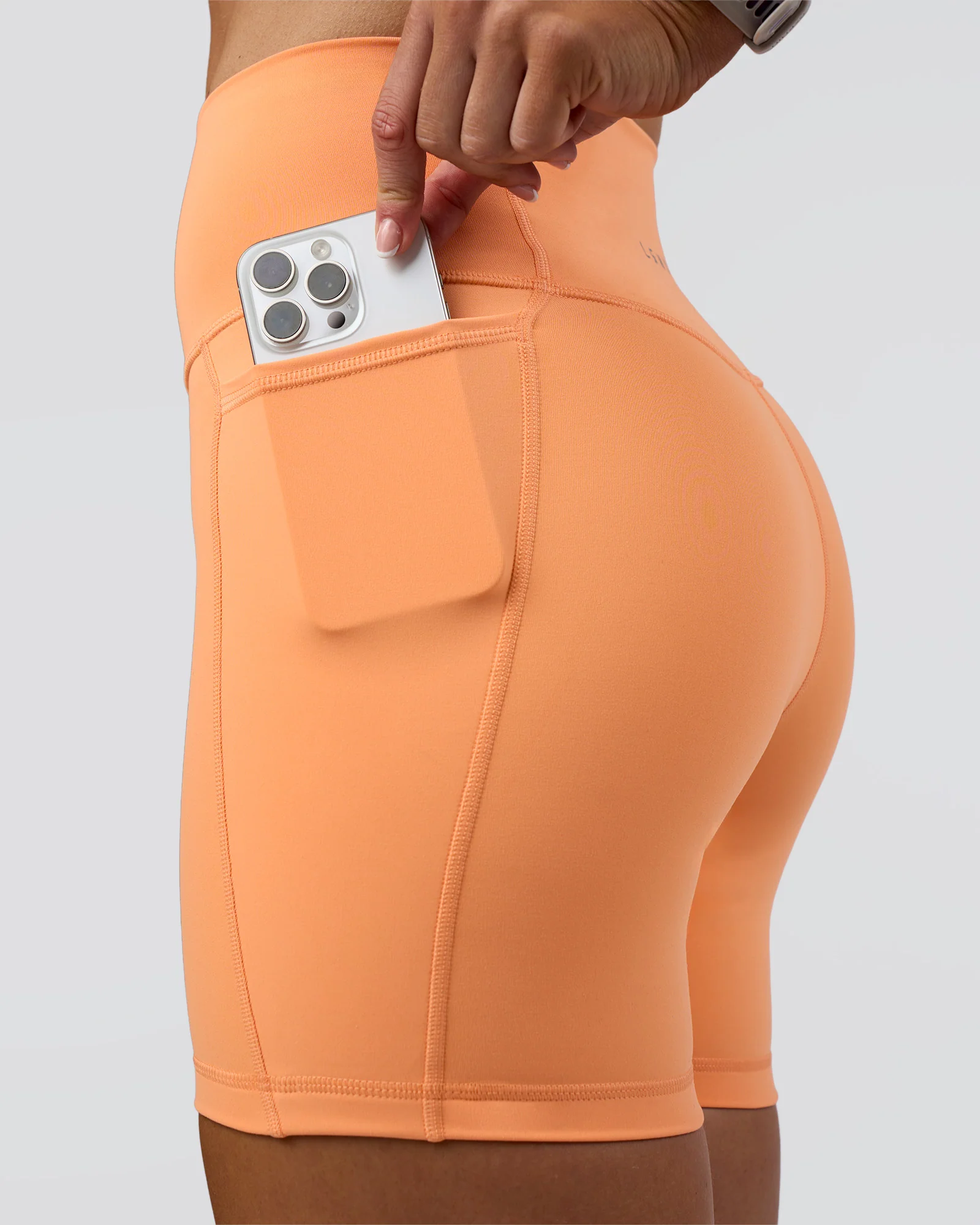 Fusion Ultra High-Rise 6" Short Pockets - Cantaloupe - Image 2
